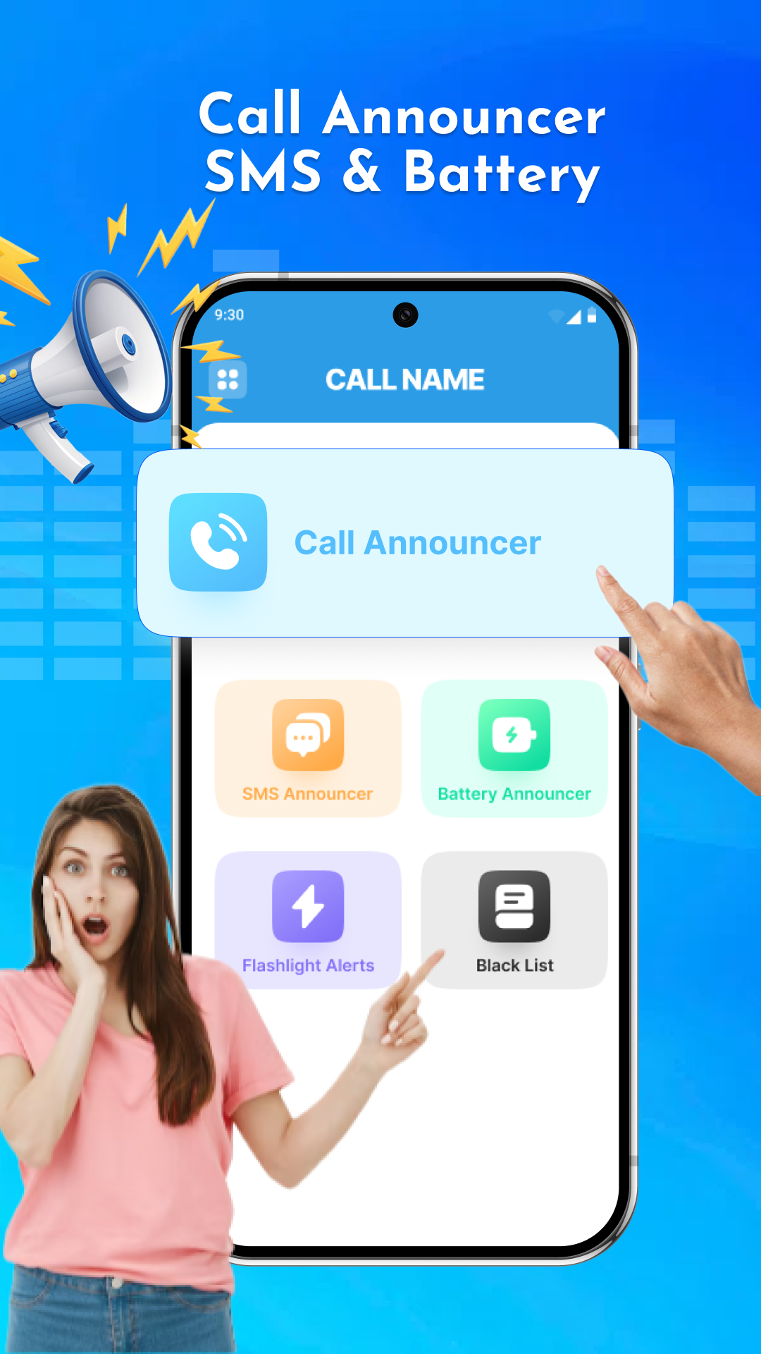 اسکرین شات 1 برنامه Call Announcer & Message Alert