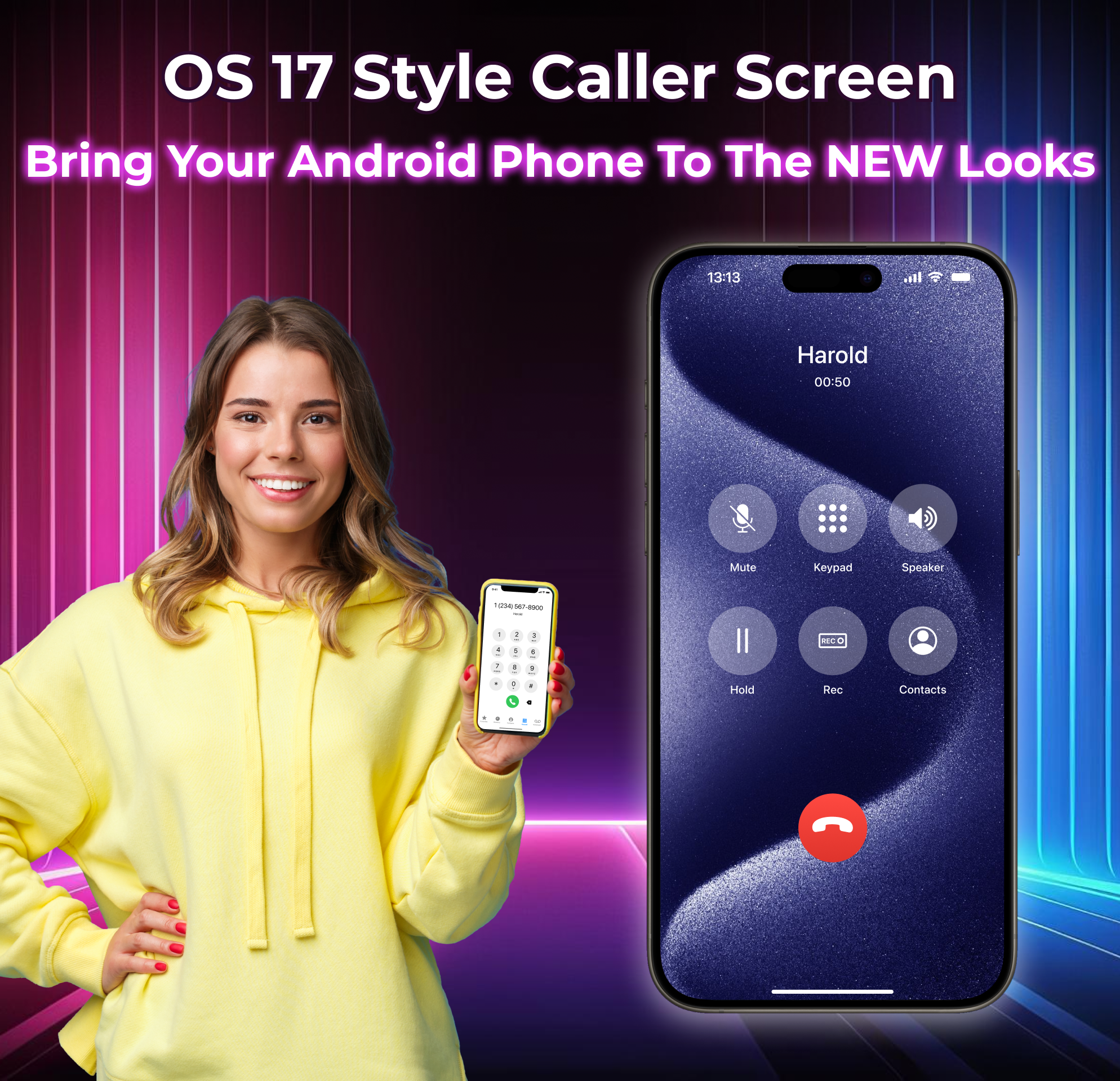 اسکرین شات 2 برنامه iCall - Phone Dialer Screen