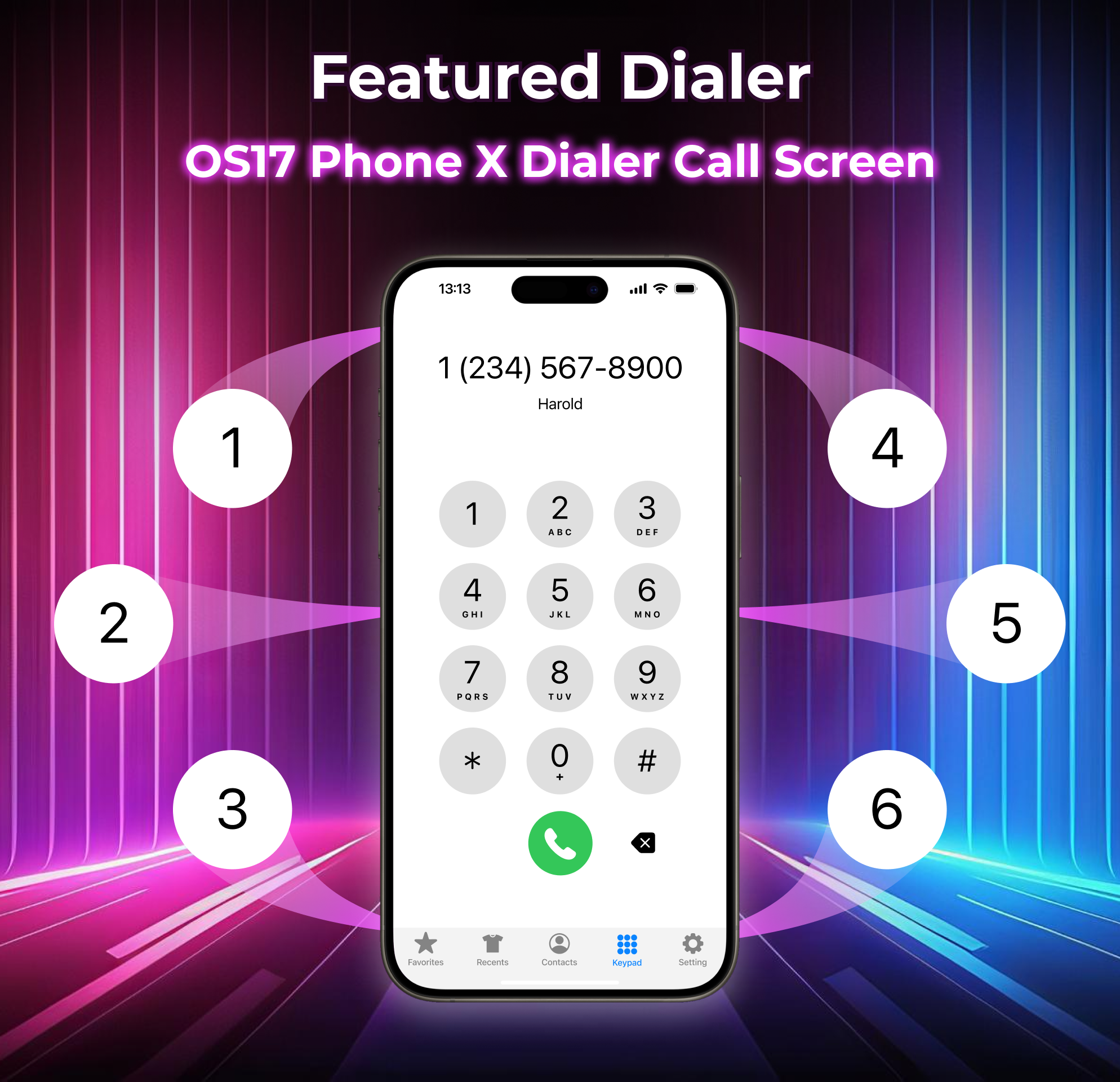 اسکرین شات 4 برنامه iCall - Phone Dialer Screen