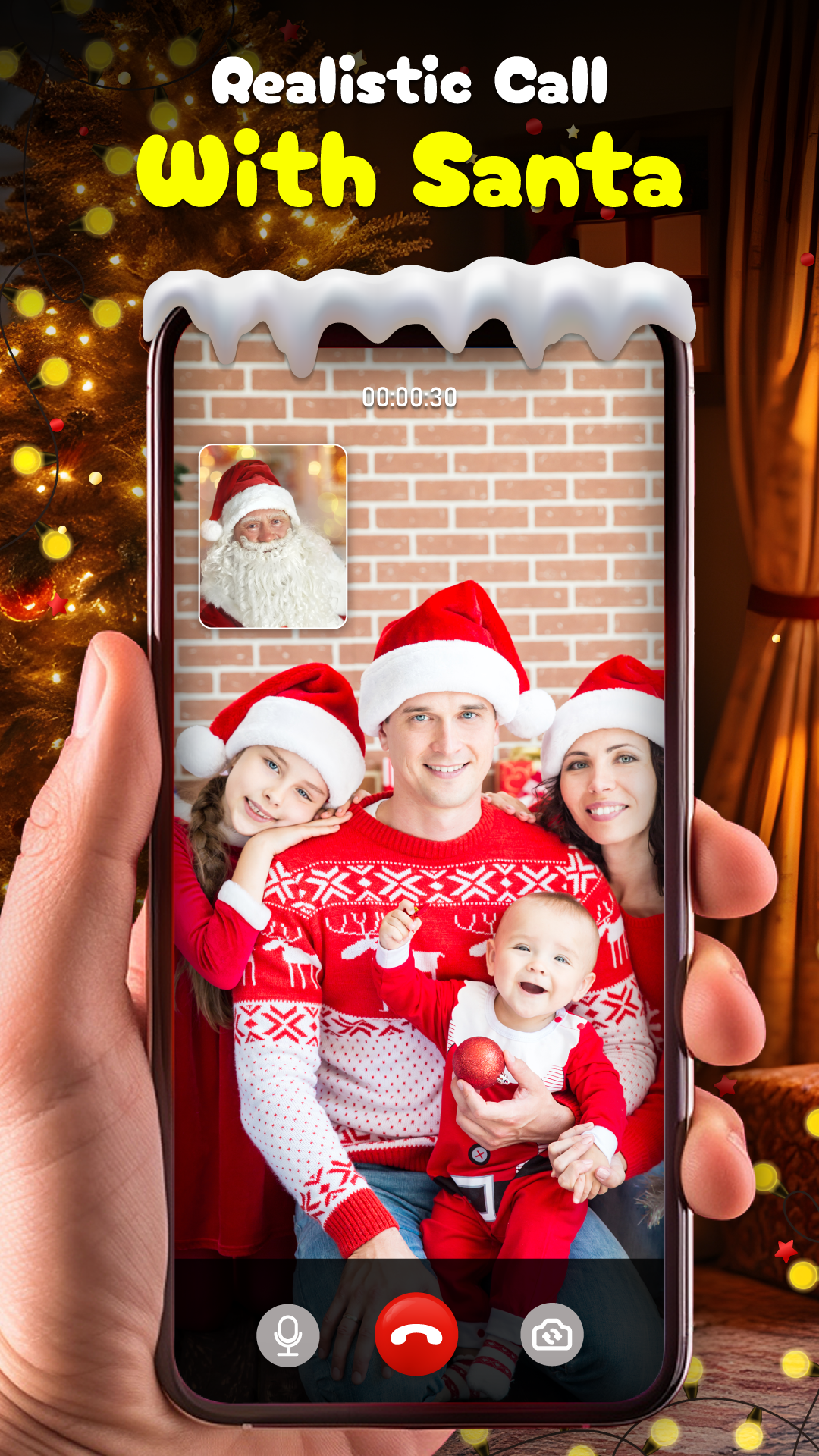 اسکرین شات 5 برنامه Call Santa Claus: Prank Call