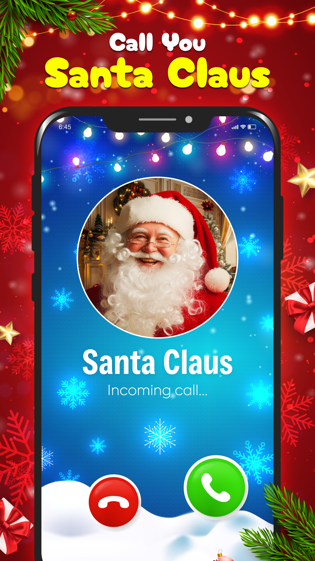 اسکرین شات 1 برنامه Call Santa Claus: Prank Call
