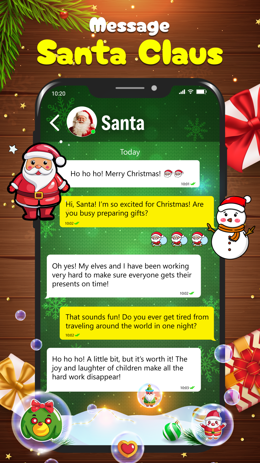 اسکرین شات 3 برنامه Call Santa Claus: Prank Call