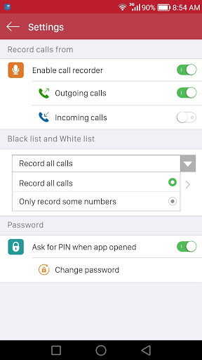 اسکرین شات 3 برنامه Automatic Call Recorder