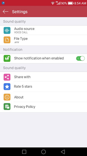 اسکرین شات 6 برنامه Automatic Call Recorder