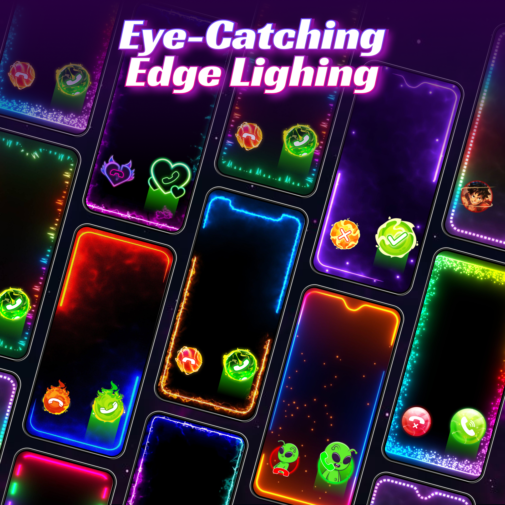 اسکرین شات 3 برنامه Call Screen & Edge Lighting