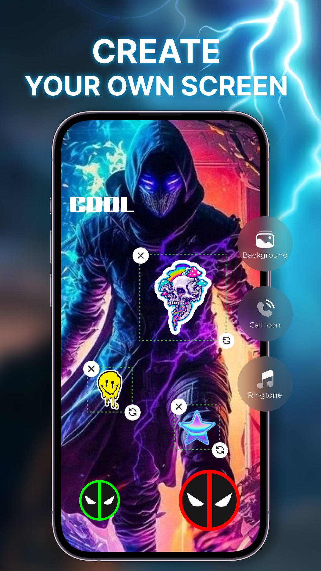 اسکرین شات 3 برنامه Call screen - Color your call