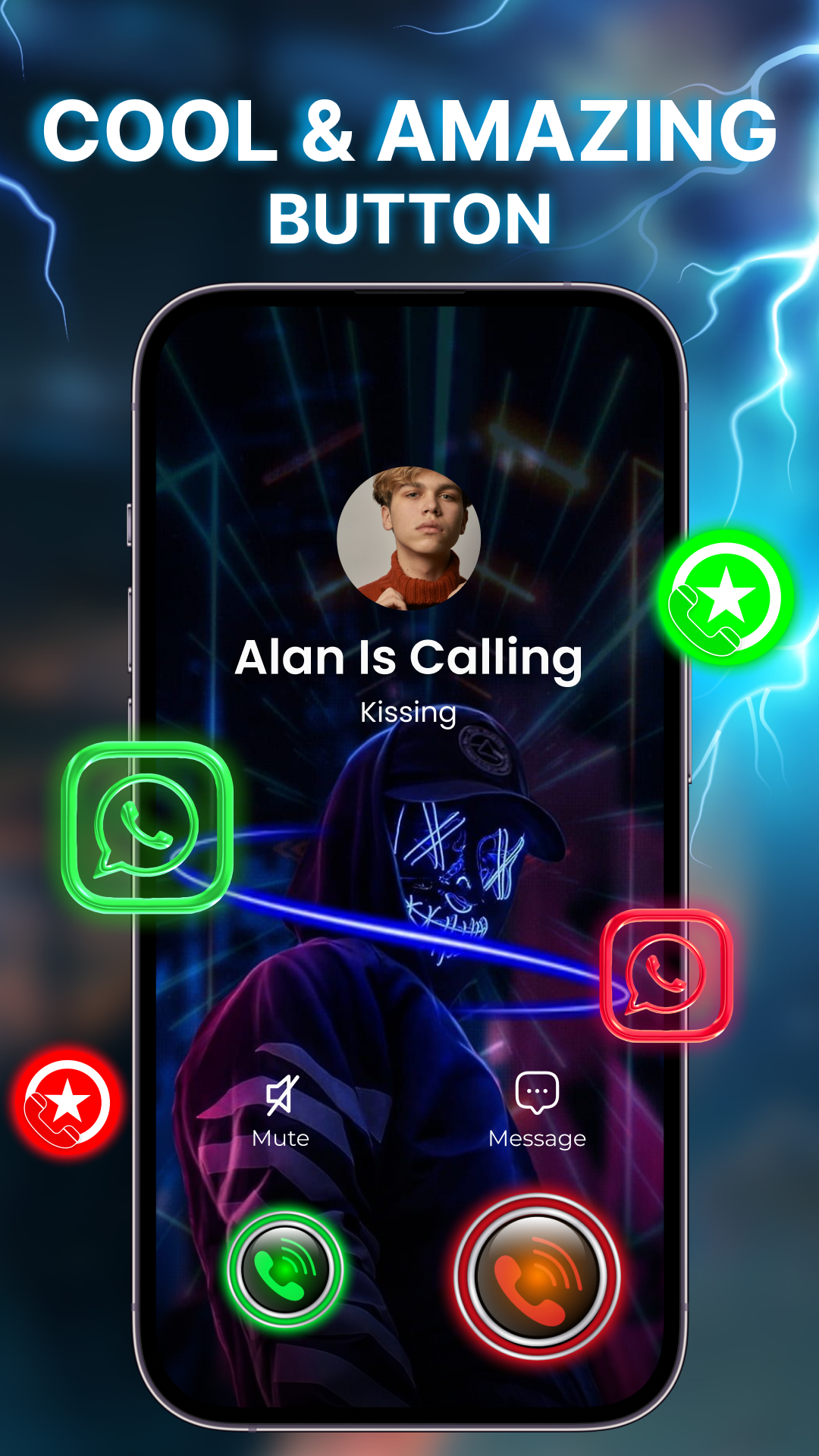 اسکرین شات 2 برنامه Call screen - Color your call