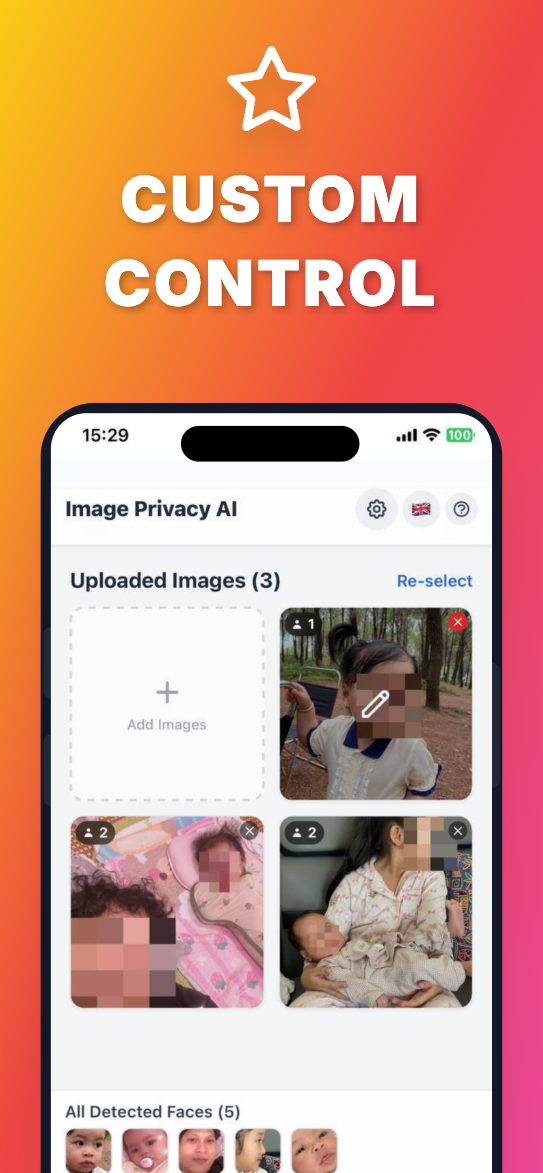 اسکرین شات 5 بازی Blur Face AI: Photo Privacy