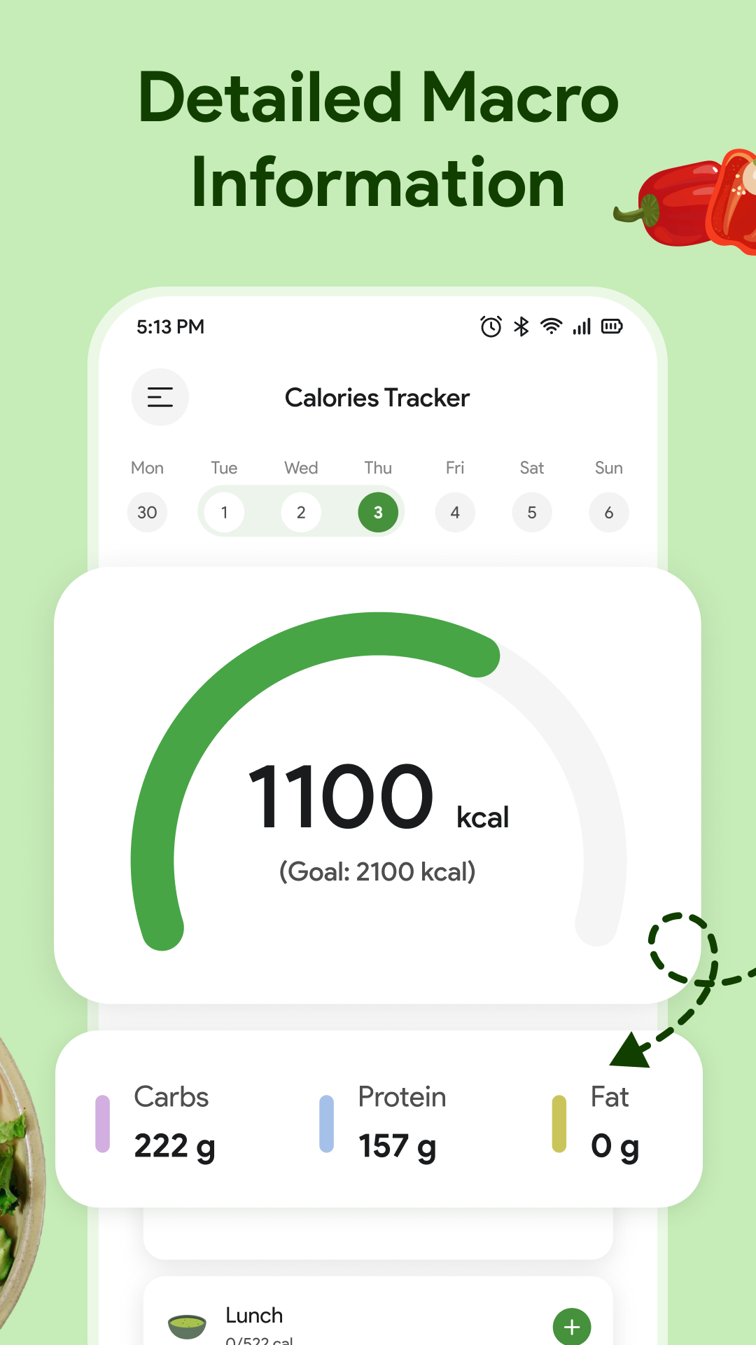 اسکرین شات 4 برنامه Calora: AI Calorie Counter