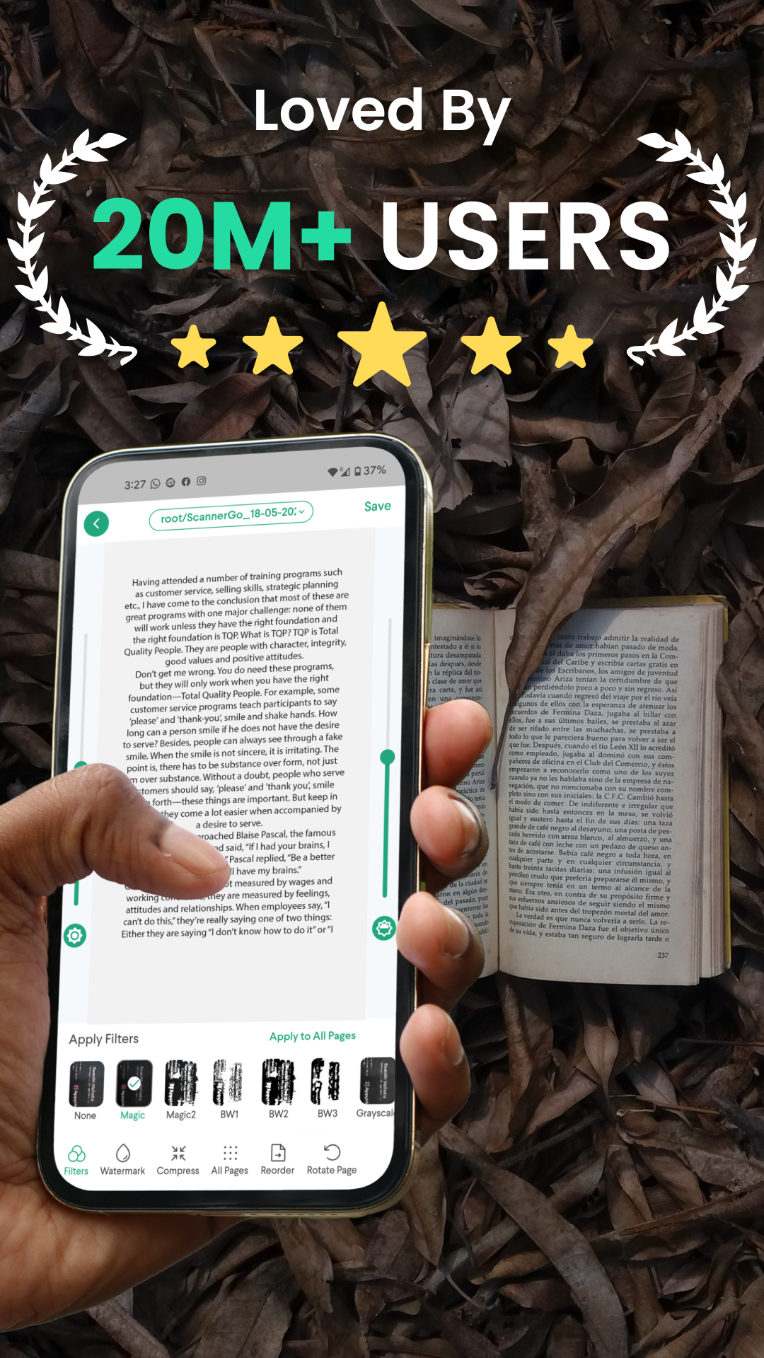 اسکرین شات 1 برنامه Scanner Go: PDF Scanner App