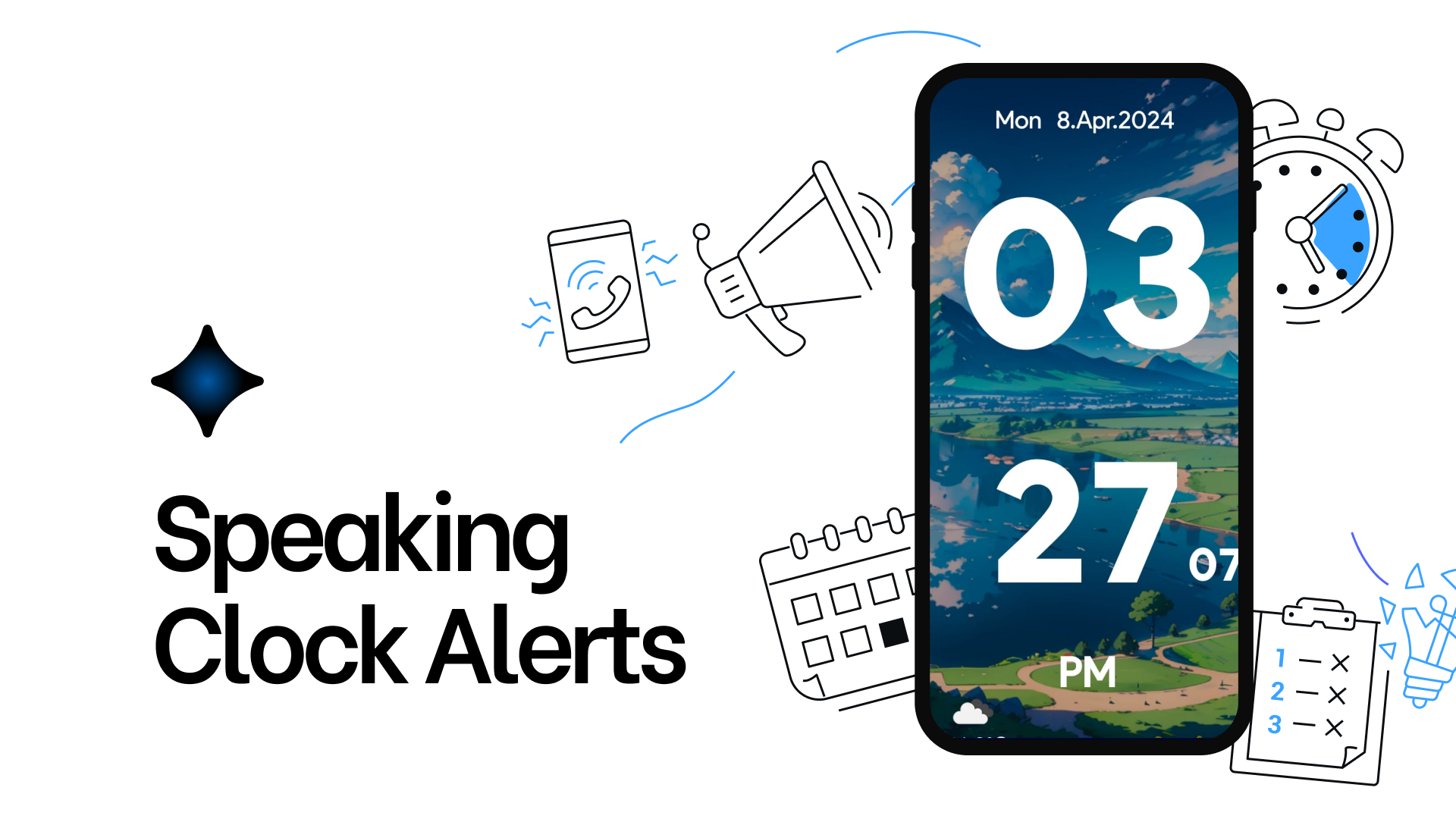 اسکرین شات 8 برنامه Huge Digital Clock Pro