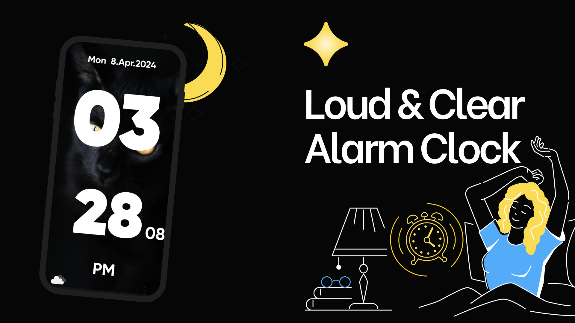 اسکرین شات 2 برنامه Huge Digital Clock Pro