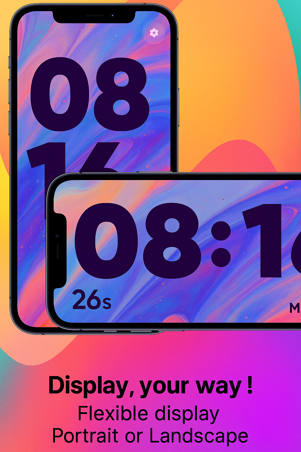 اسکرین شات 5 برنامه Huge Digital Clock Pro
