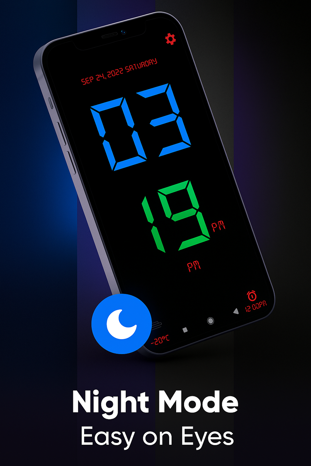 اسکرین شات 1 برنامه Huge Digital Clock Pro