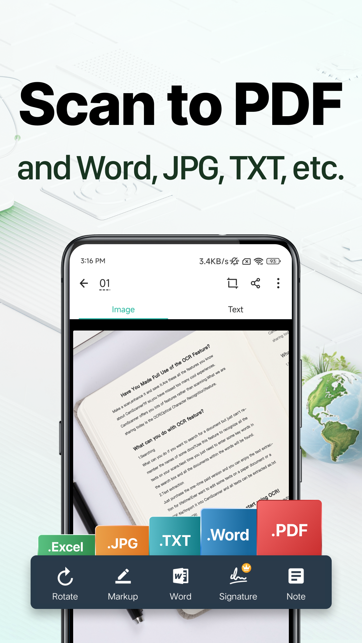 اسکرین شات 2 برنامه OKEN - PDF Scanner App, OCR