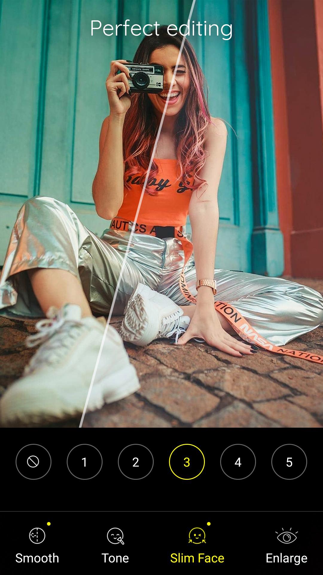 اسکرین شات 2 برنامه BeautyAI - Perfect Selfies Cam