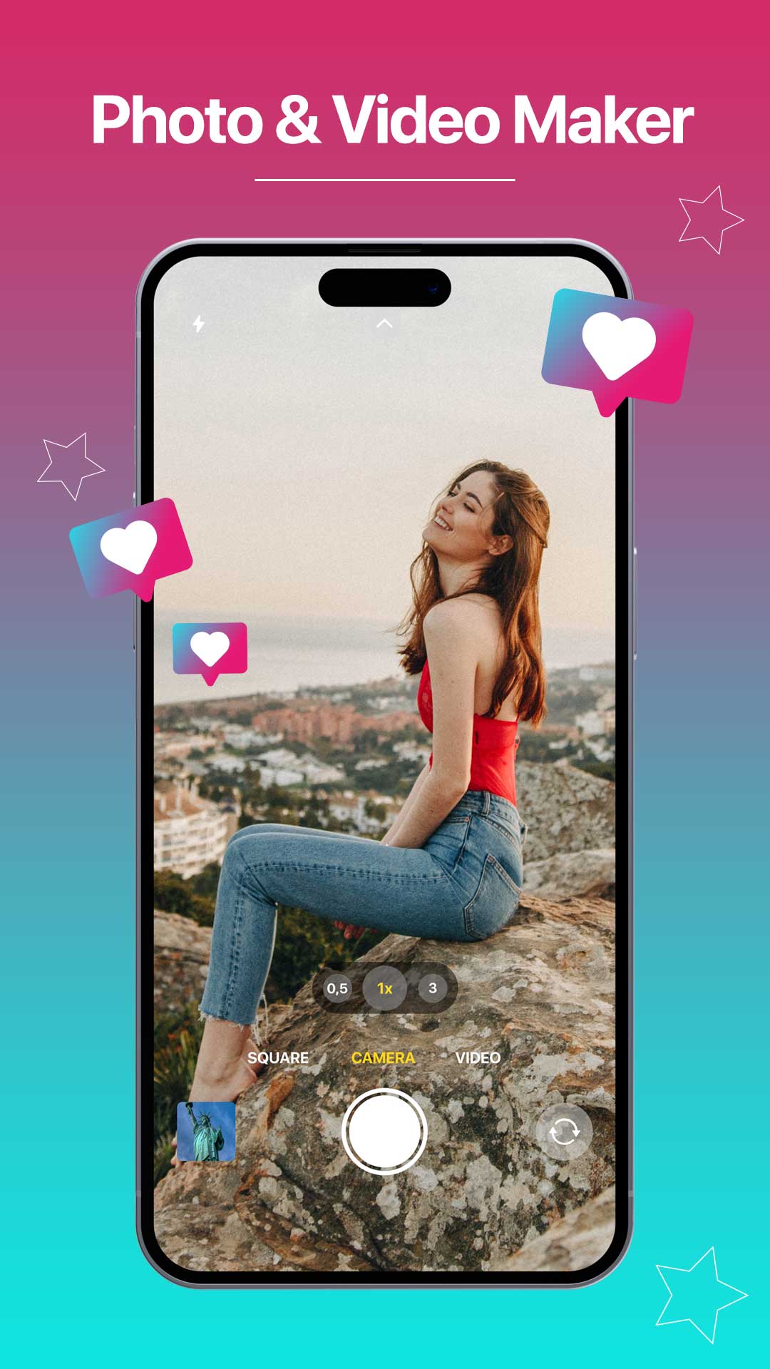 اسکرین شات 1 برنامه Camera 4K Phone 15, Selfie 360
