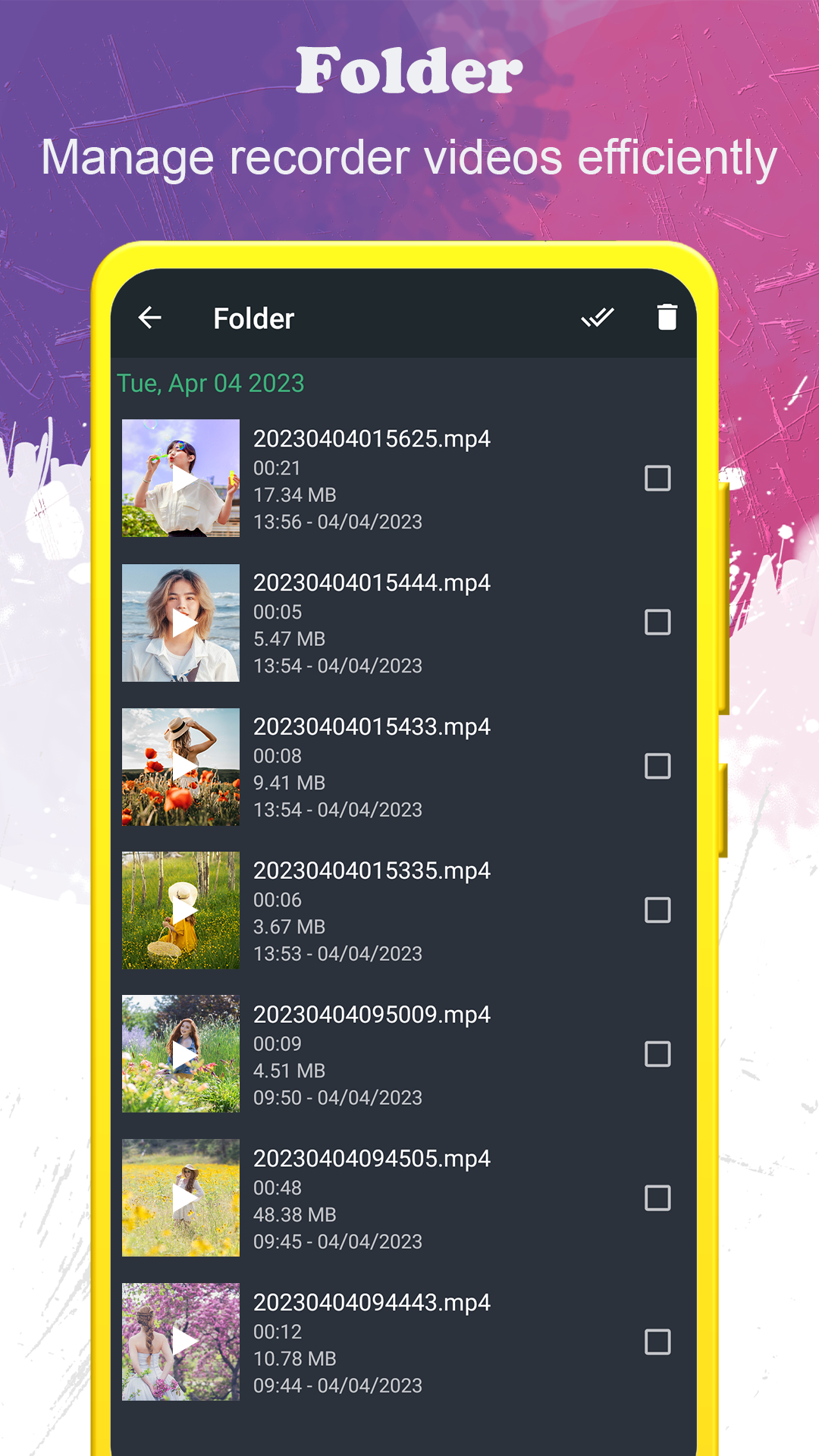 اسکرین شات 3 برنامه background video recorder