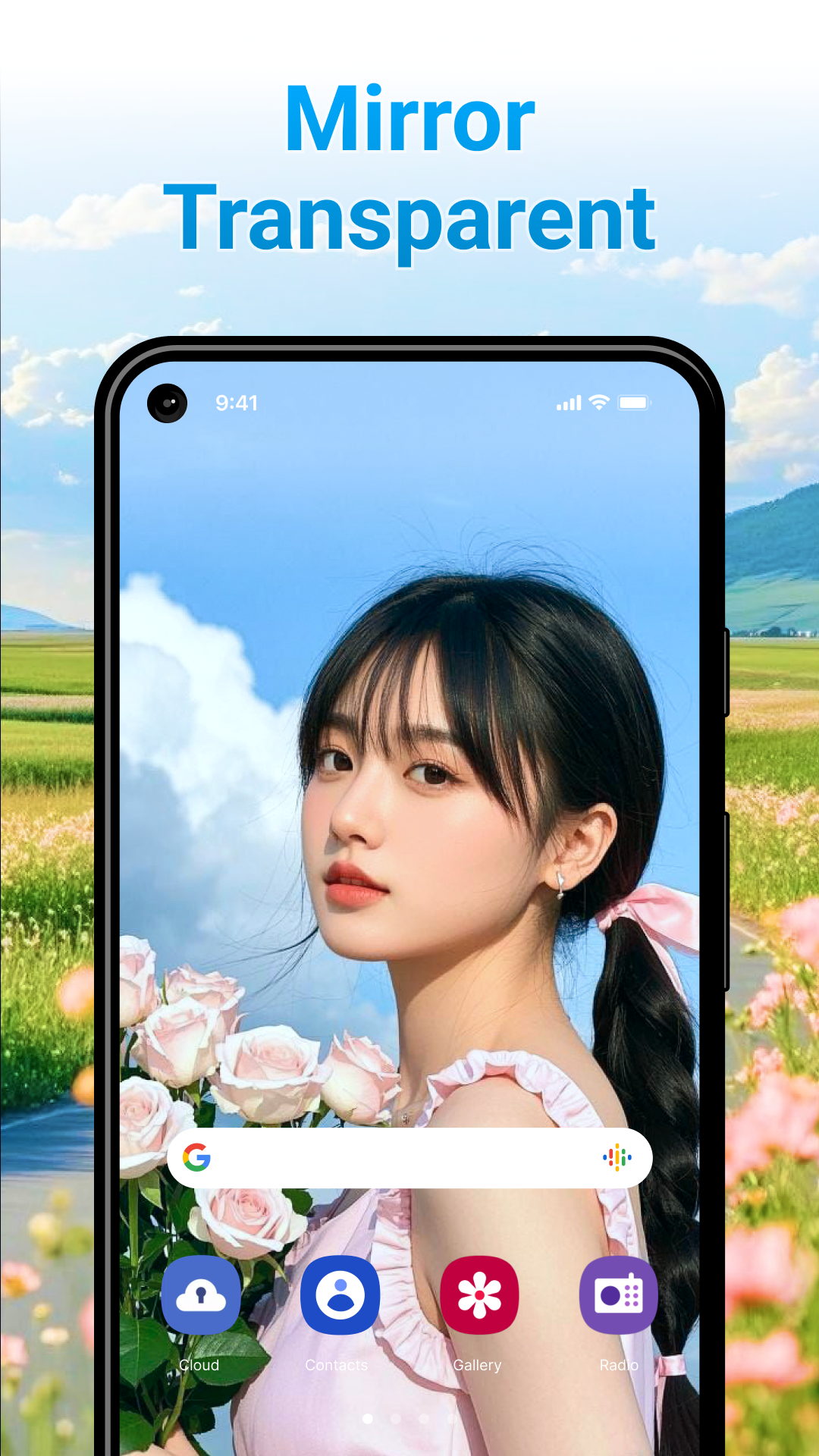 اسکرین شات 3 برنامه Transparent Phone Glass Effect