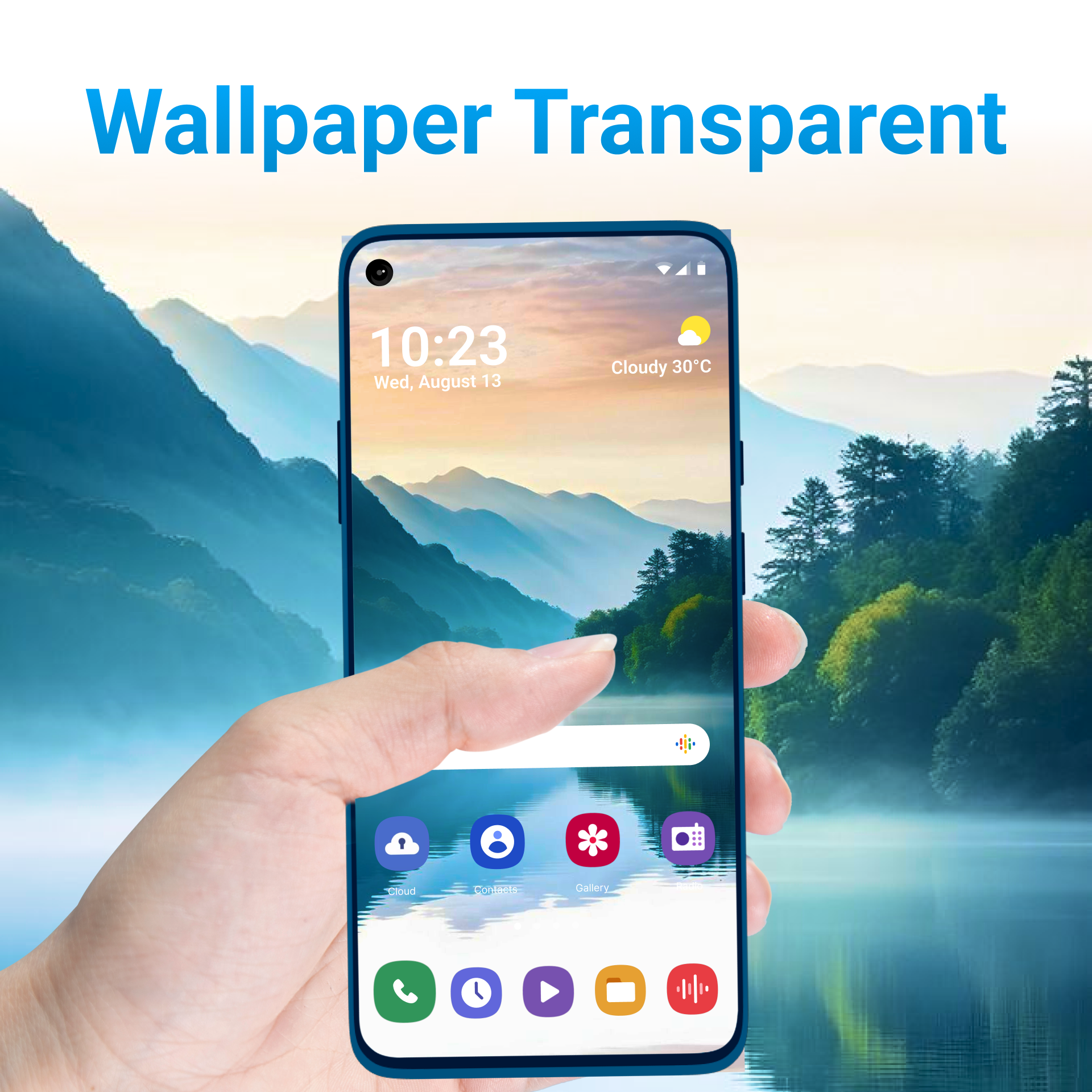 اسکرین شات 1 برنامه Transparent Phone Glass Effect