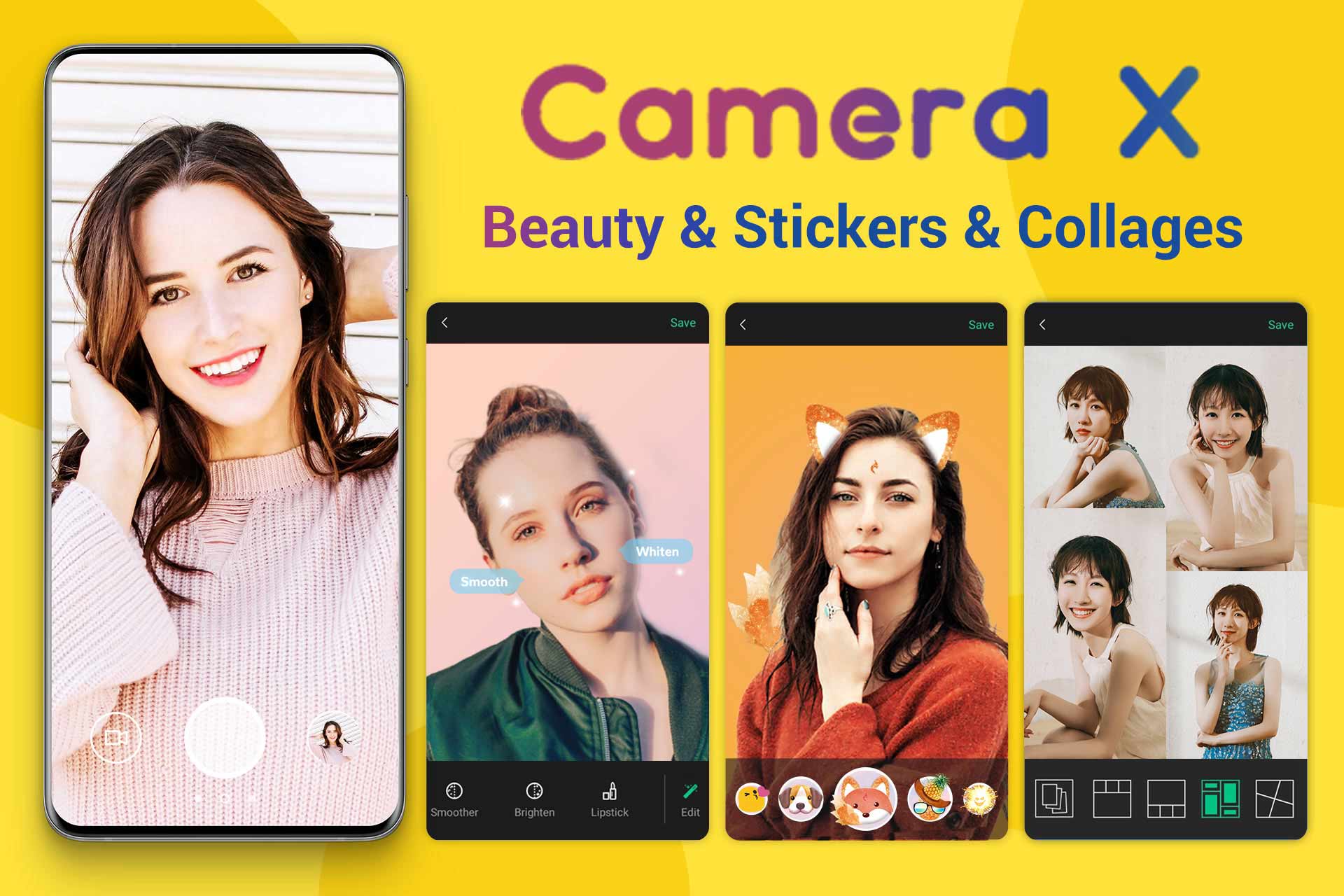اسکرین شات 1 برنامه Beauty Camera X, Selfie Camera