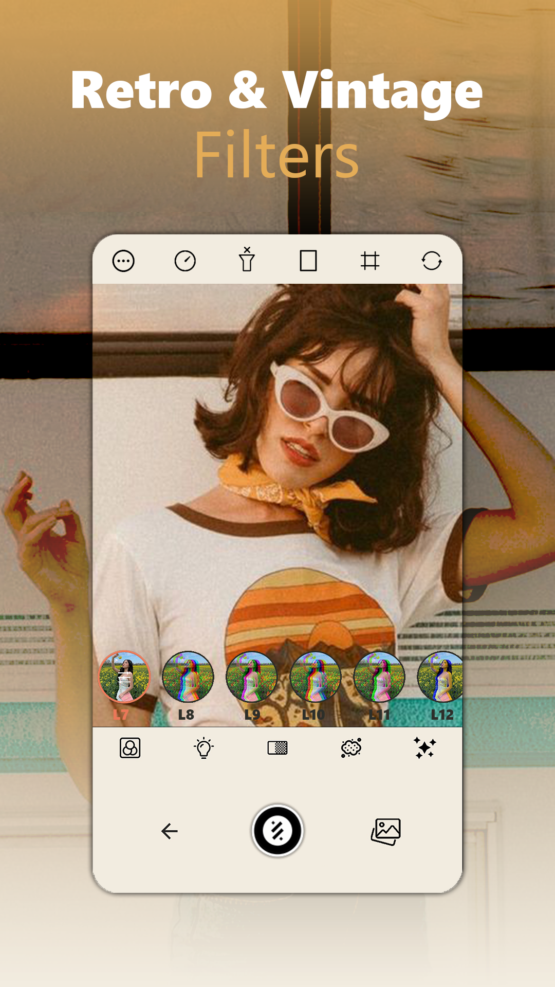 اسکرین شات 1 برنامه Dazz Cam: Retro Filter Effect