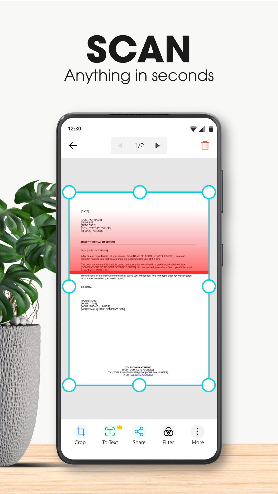 اسکرین شات 3 برنامه PDF Scanner & Doc Scanner App