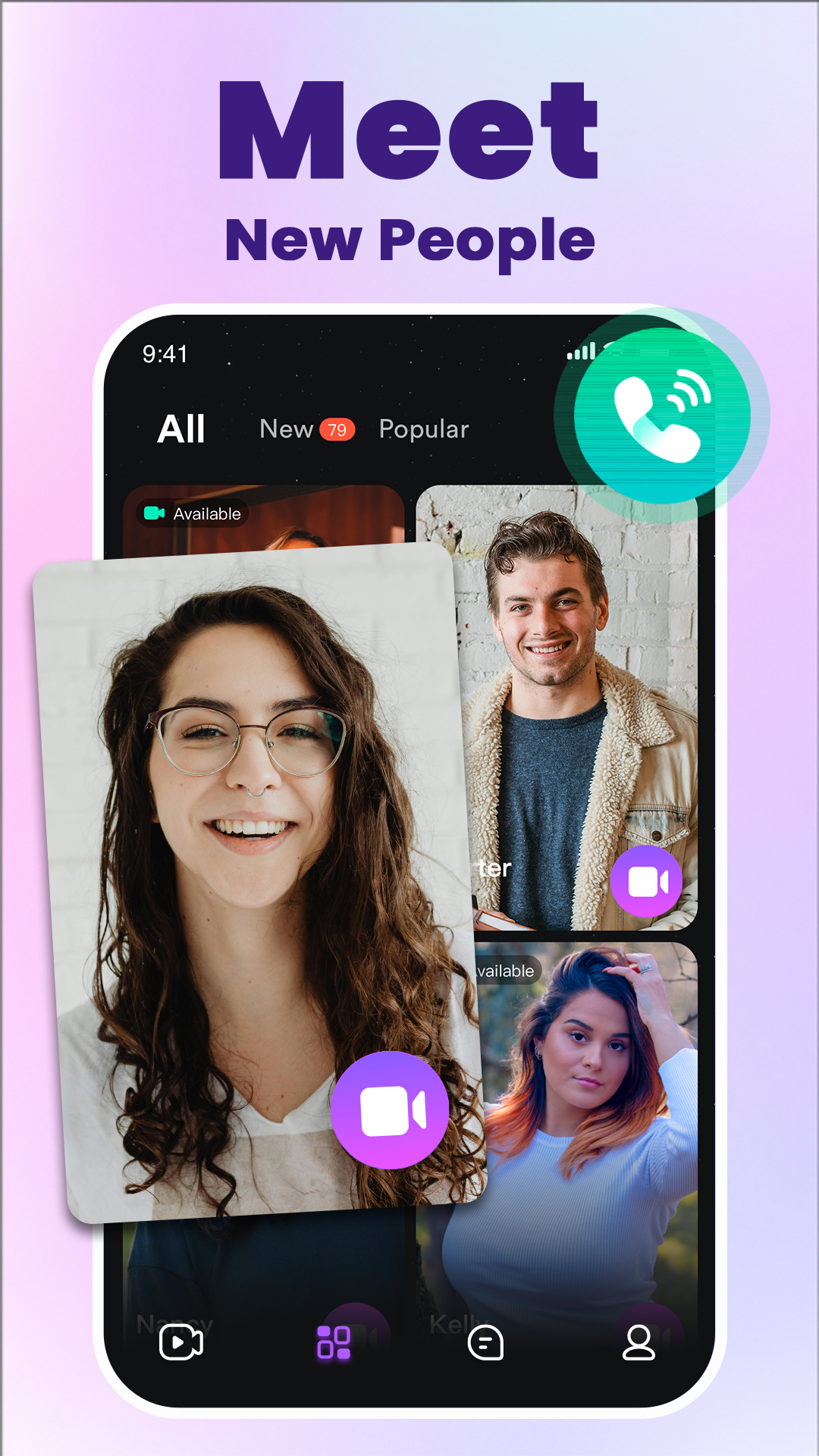اسکرین شات 2 برنامه Camsea - Live Video Call