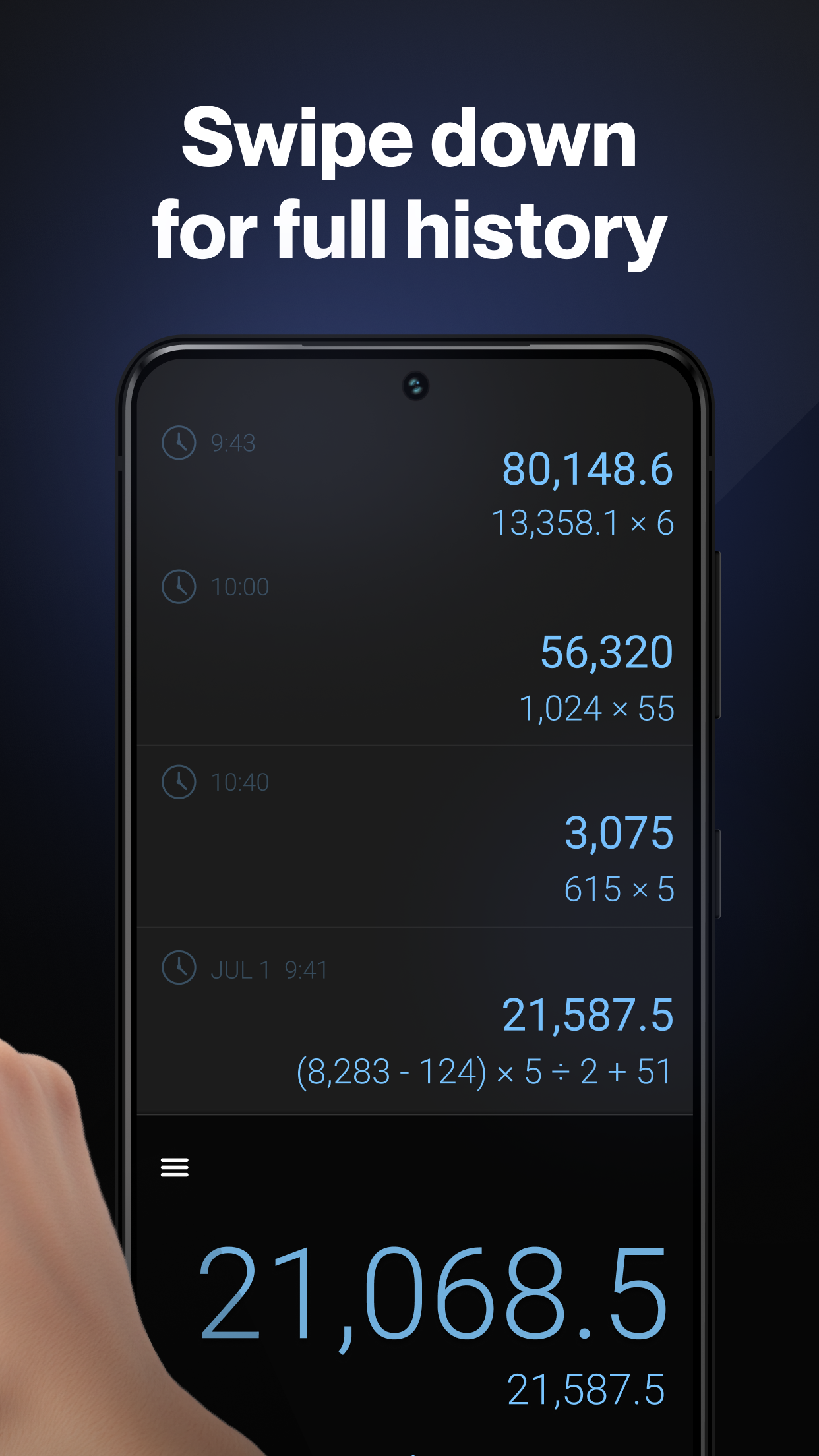 اسکرین شات 4 برنامه CALCU Stylish Basic Calculator