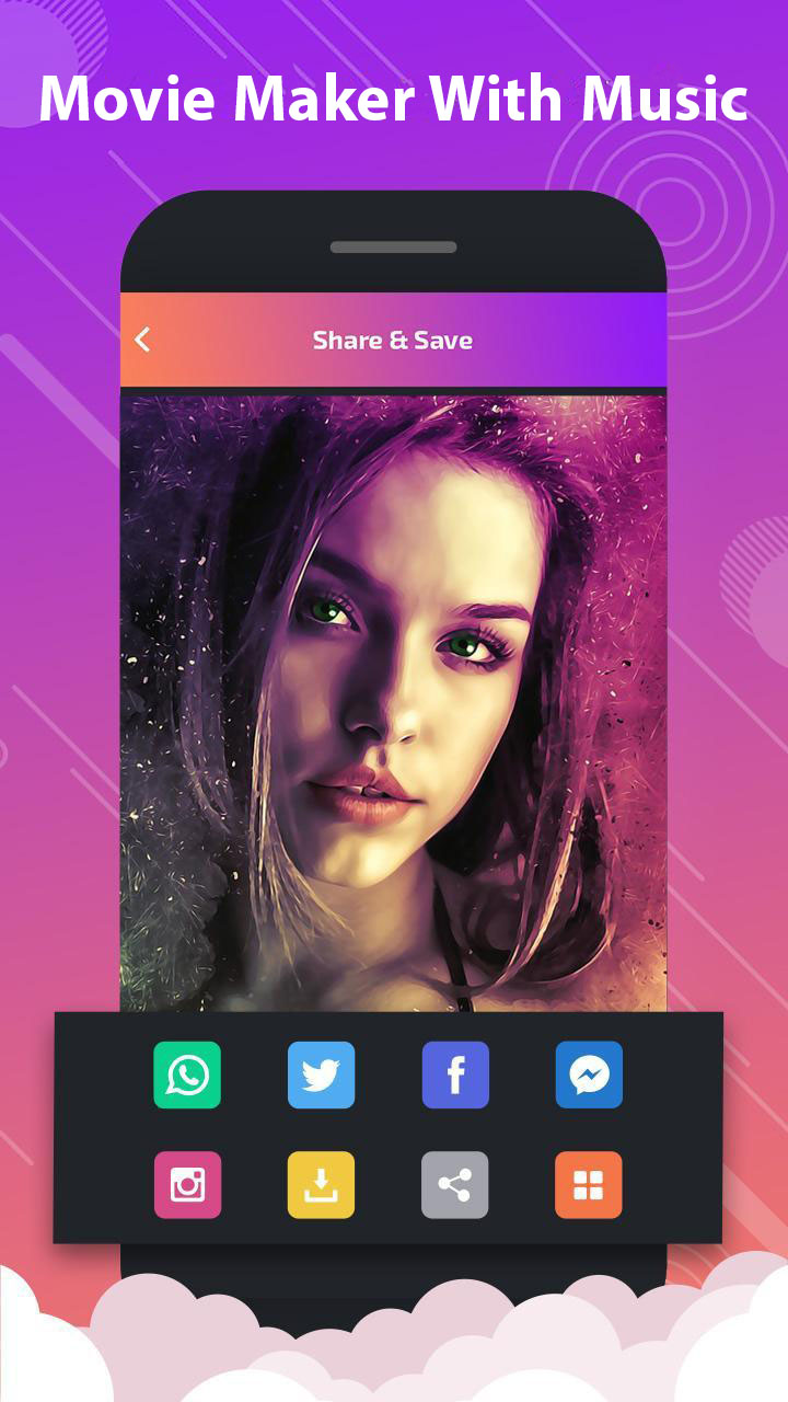 اسکرین شات 8 برنامه Movie Maker With Music - Photo to Video Maker