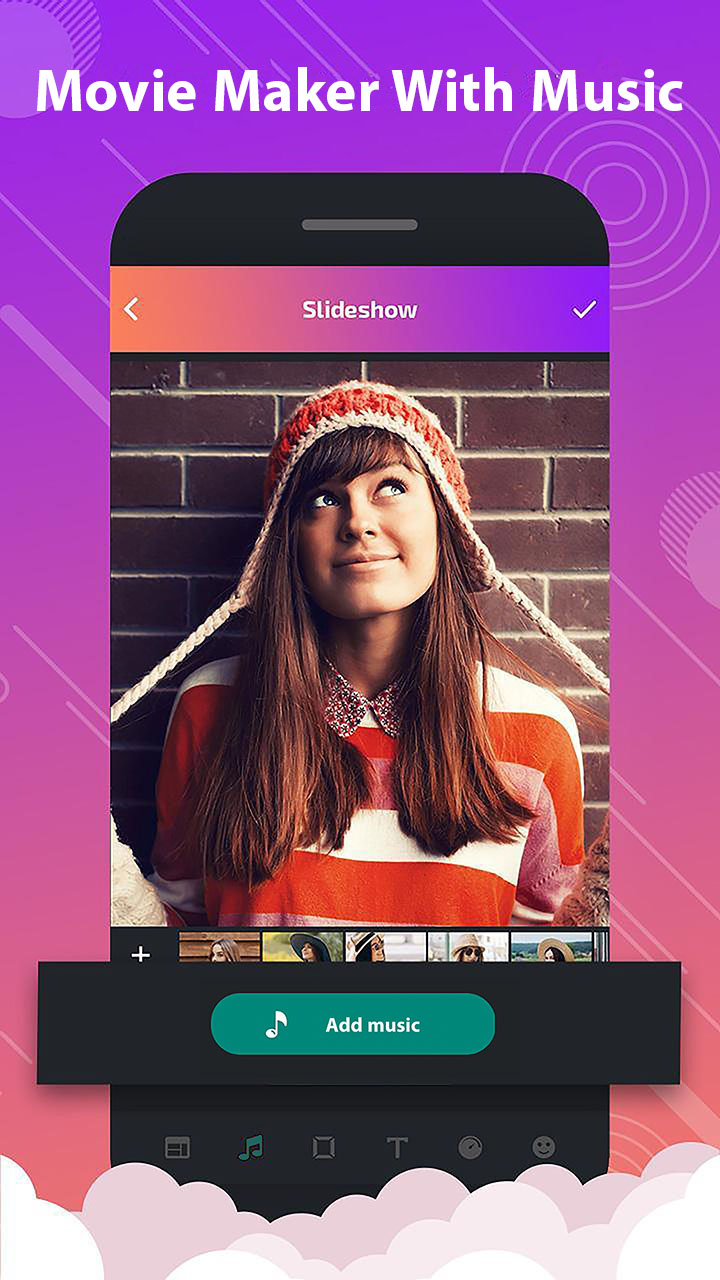 اسکرین شات 3 برنامه Movie Maker With Music - Photo to Video Maker