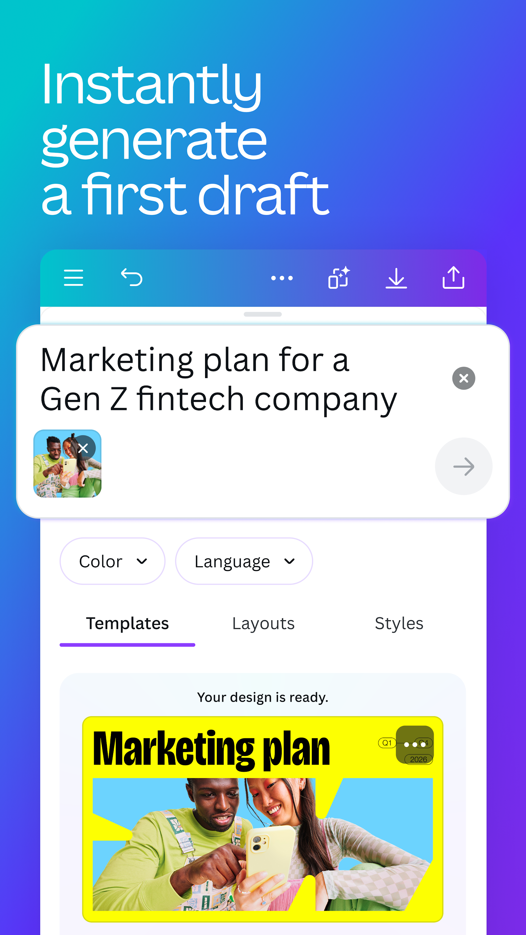 اسکرین شات 2 برنامه Canva: Design, Photo & Video