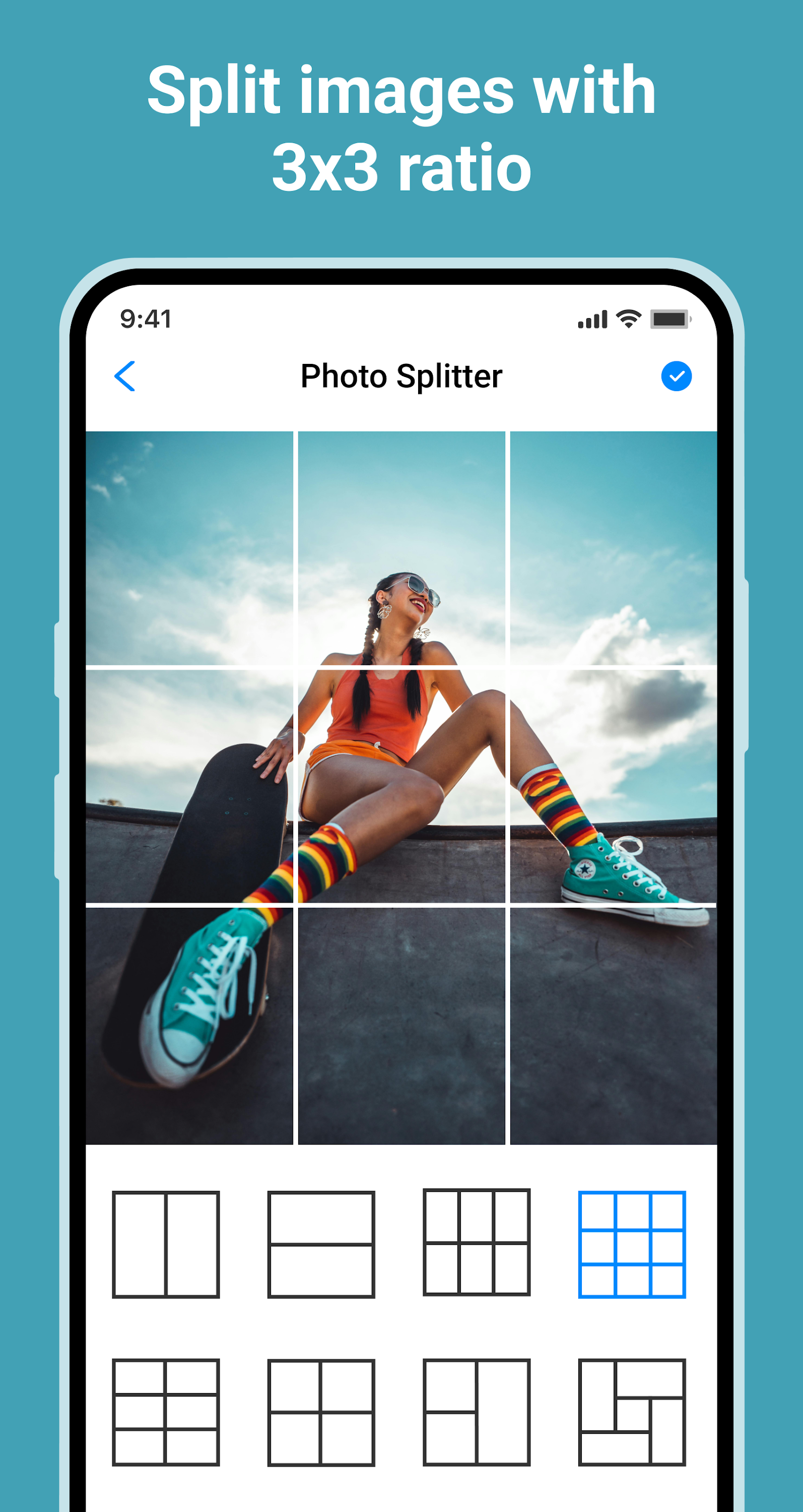 اسکرین شات 2 برنامه Photo Splitter - Grid Maker