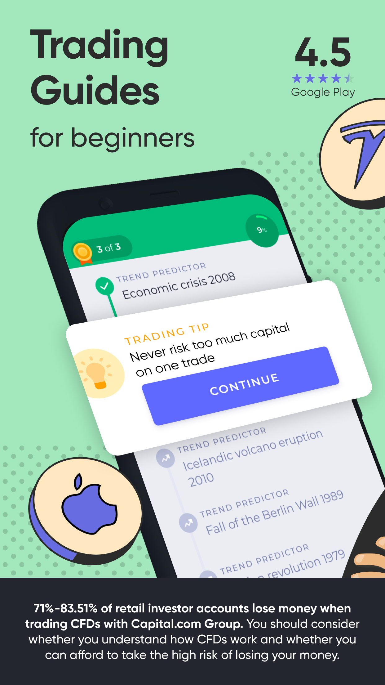 اسکرین شات 1 برنامه Investmate — Learn to trade
