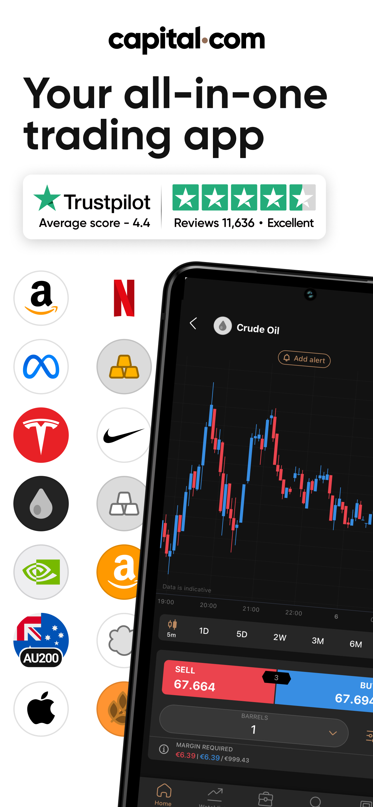 اسکرین شات 2 برنامه Trading app by Capital.com