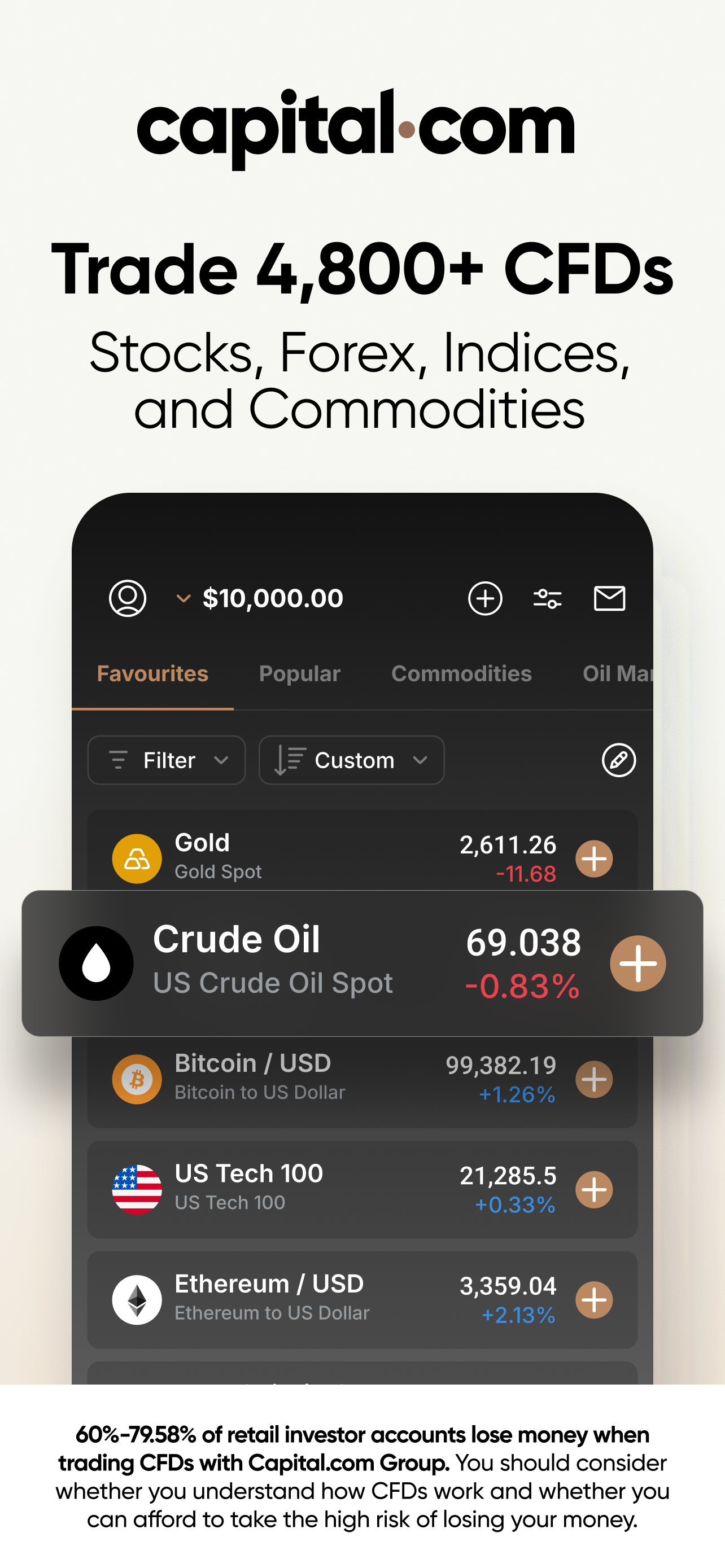 اسکرین شات 1 برنامه Trading app by Capital.com