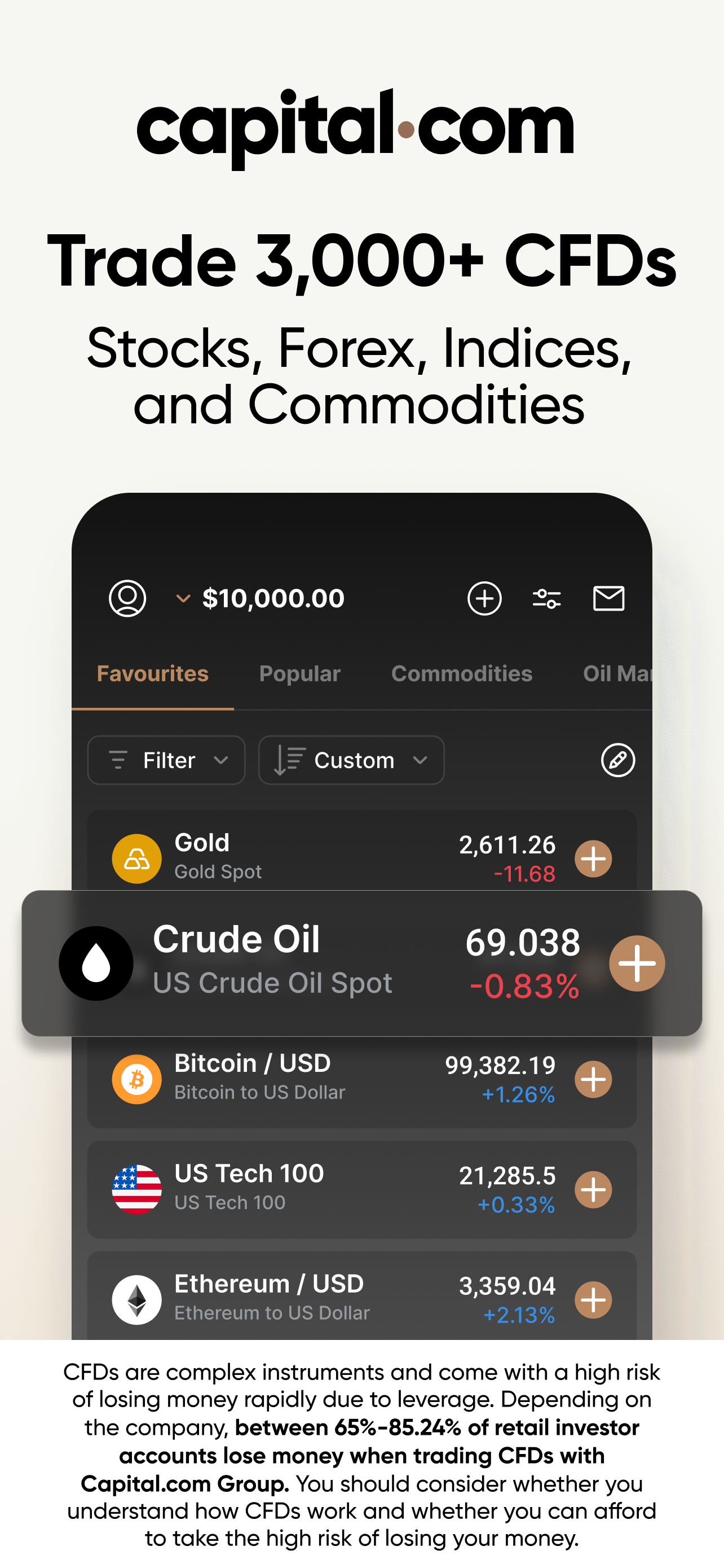 اسکرین شات 1 برنامه Trading app by Capital.com