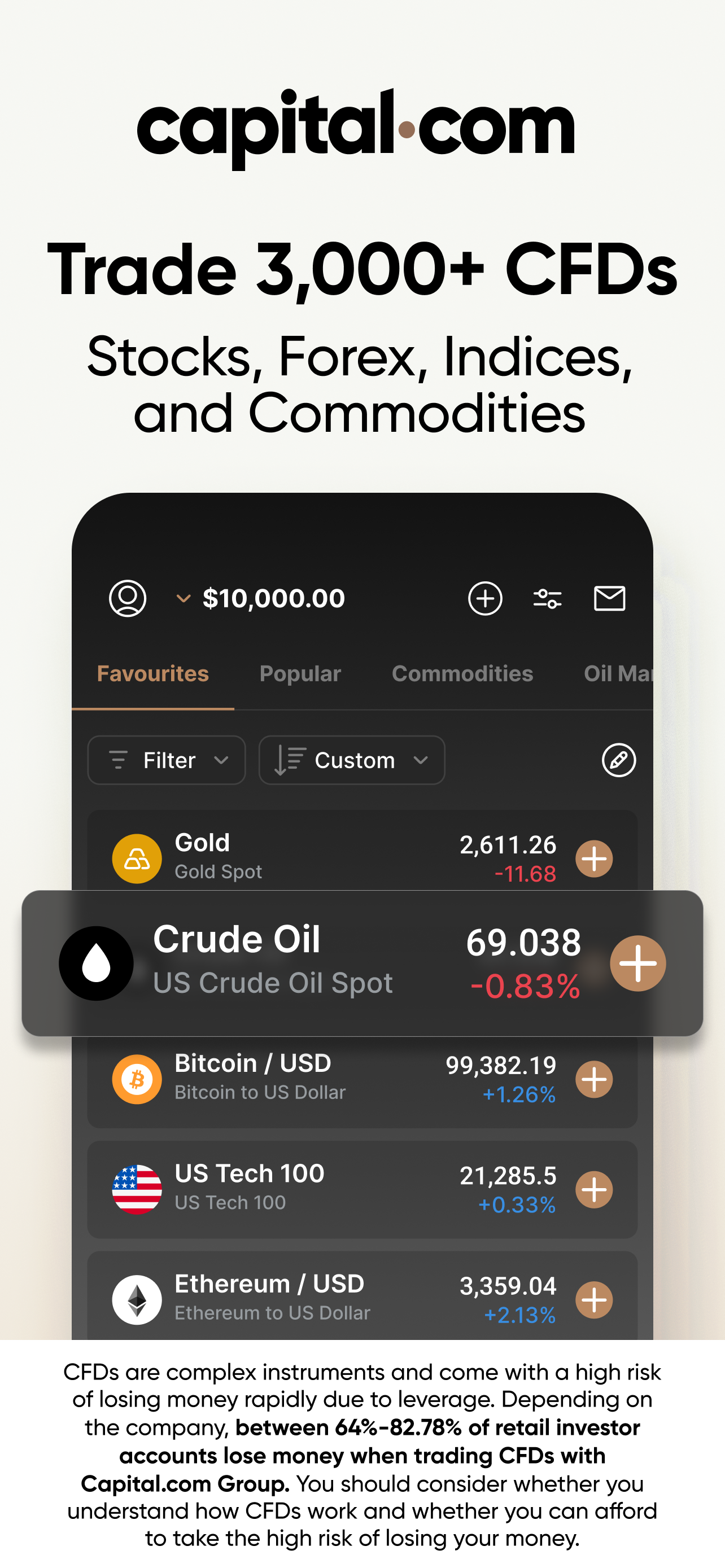 اسکرین شات 1 برنامه Trading app by Capital.com