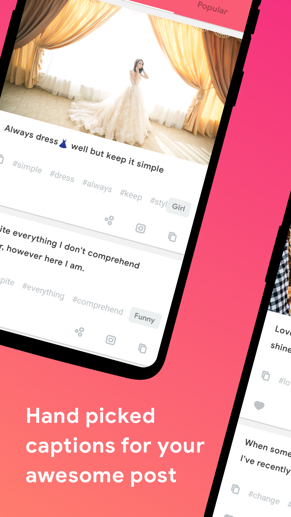 اسکرین شات 3 برنامه Caption for Social Media Photo