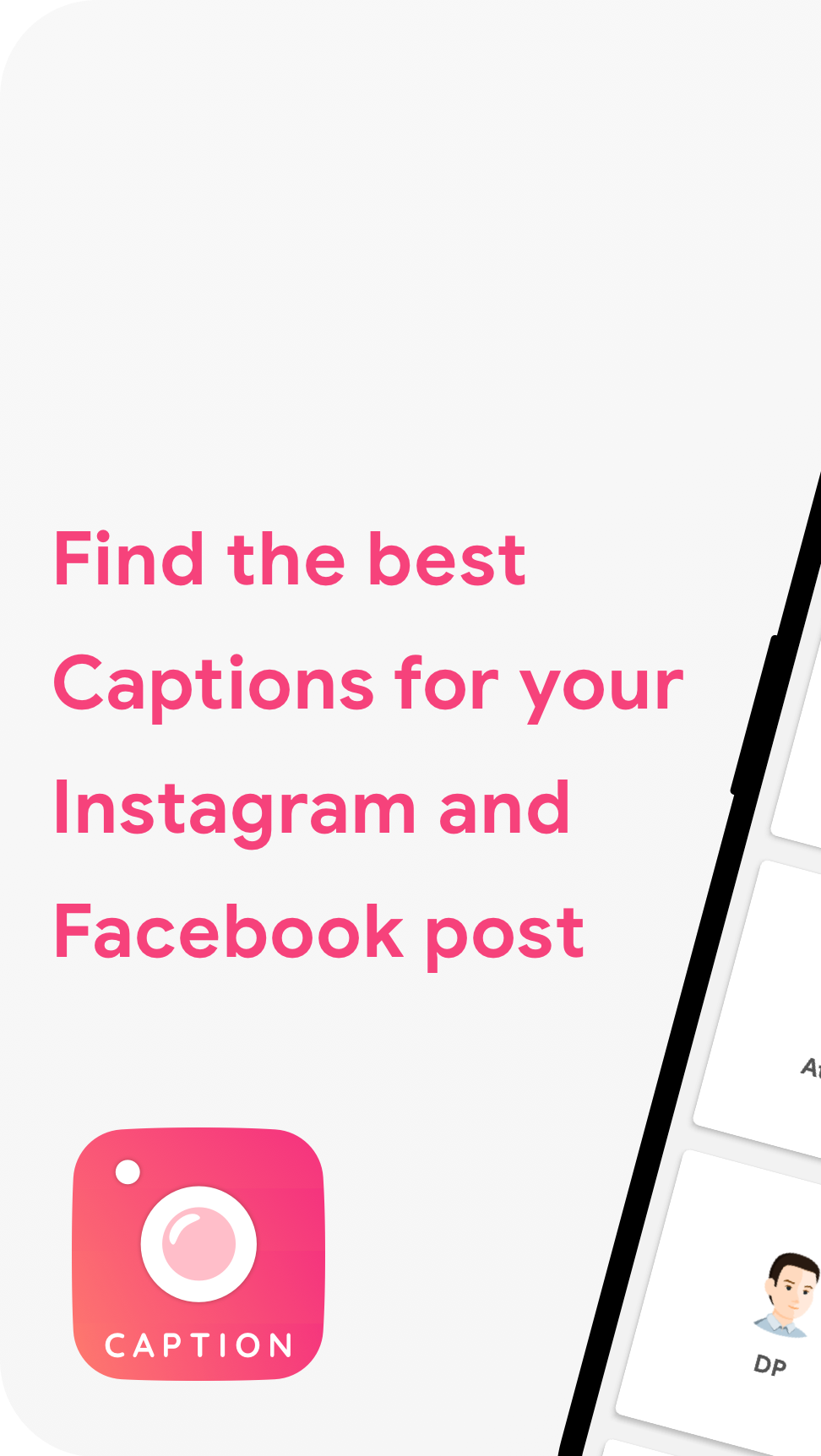 اسکرین شات 1 برنامه Caption for Social Media Photo