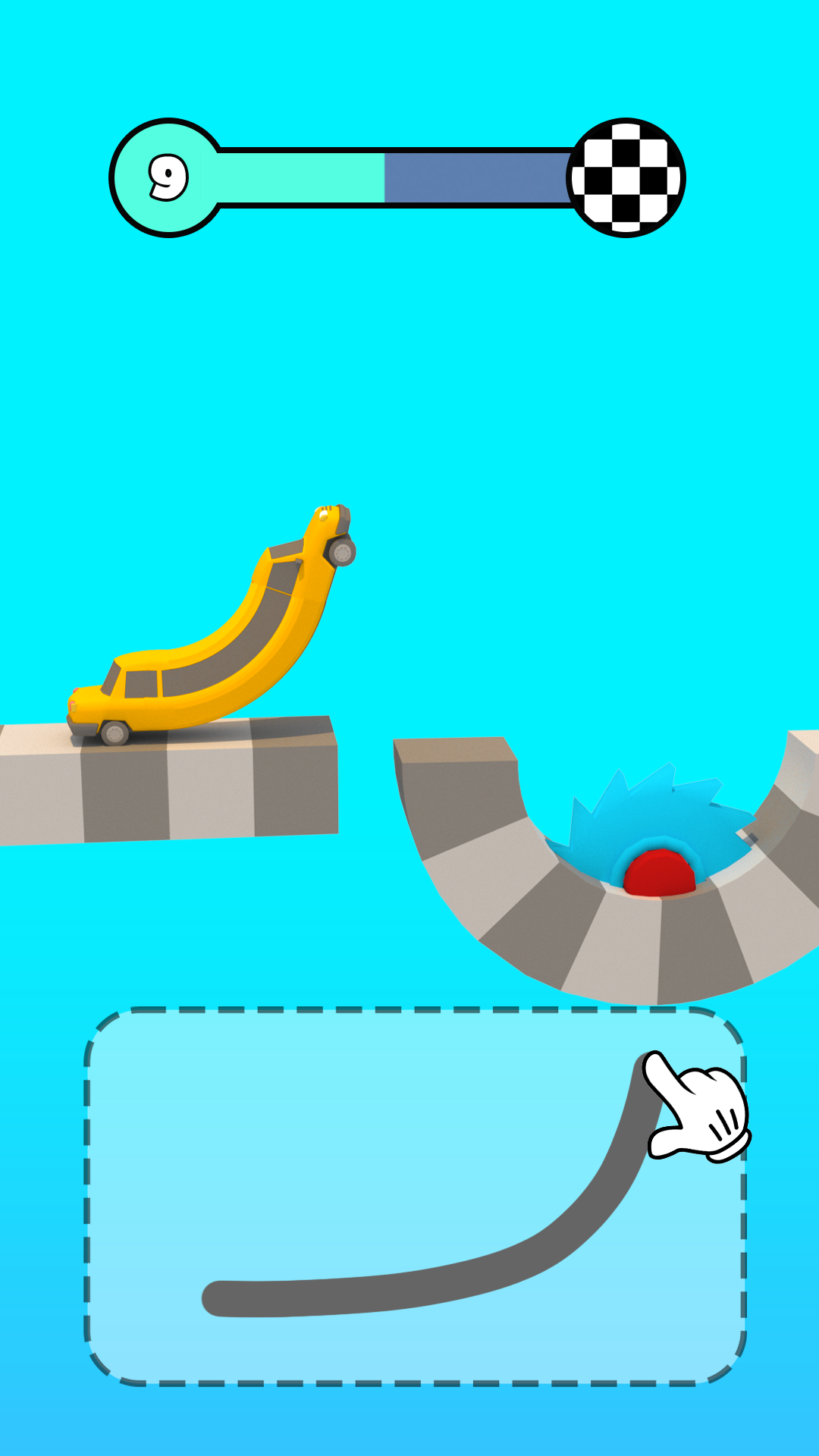 اسکرین شات 1 بازی Car Climber: Draw Bridge 3D