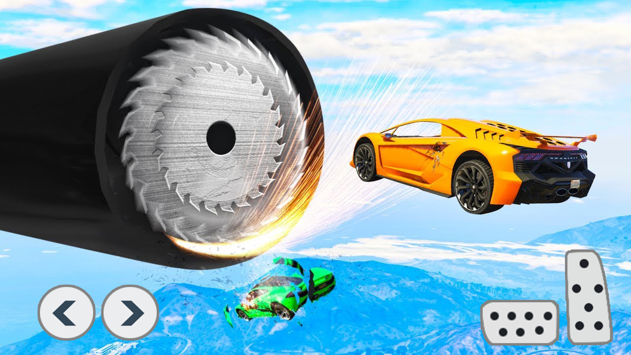 اسکرین شات 1 بازی Superhero Car Stunts Racing