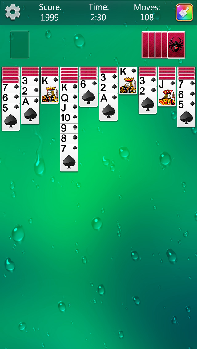 اسکرین شات 4 بازی Spider Solitaire Fun