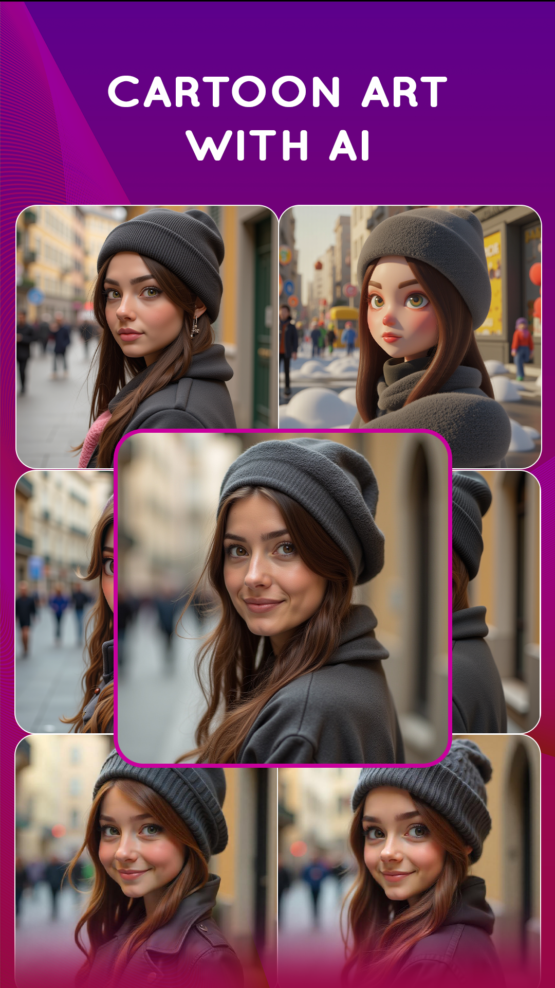 اسکرین شات 1 برنامه Cartoon Art: AI Photo Editor