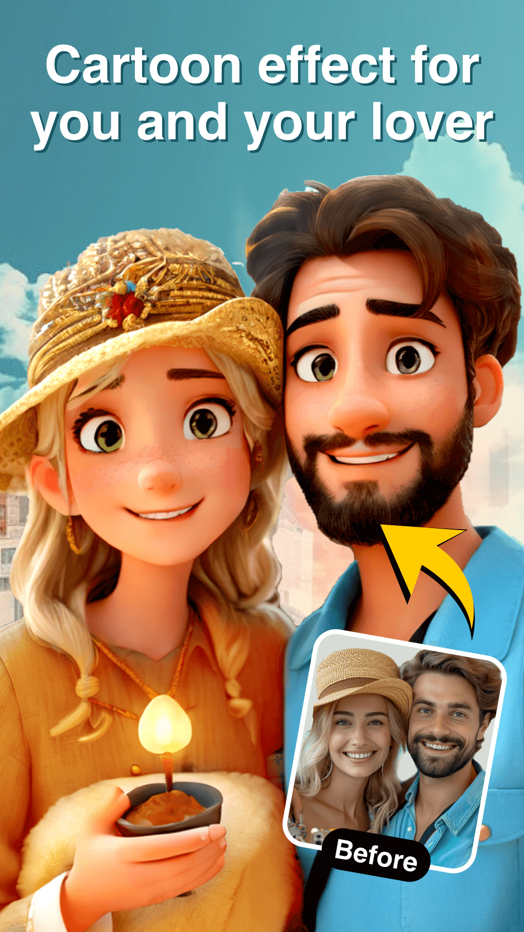 اسکرین شات 1 برنامه Cartoon Face: AI Photo Editor