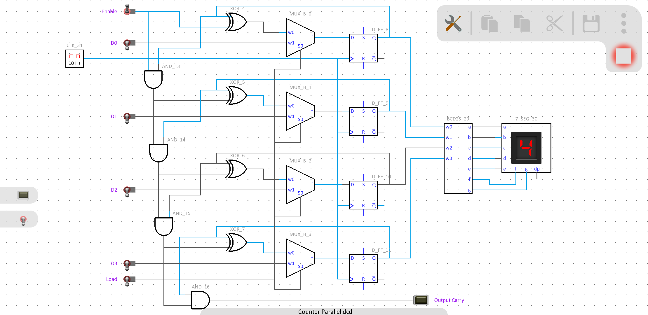 اسکرین شات 3 برنامه Digital Circuit Simulator