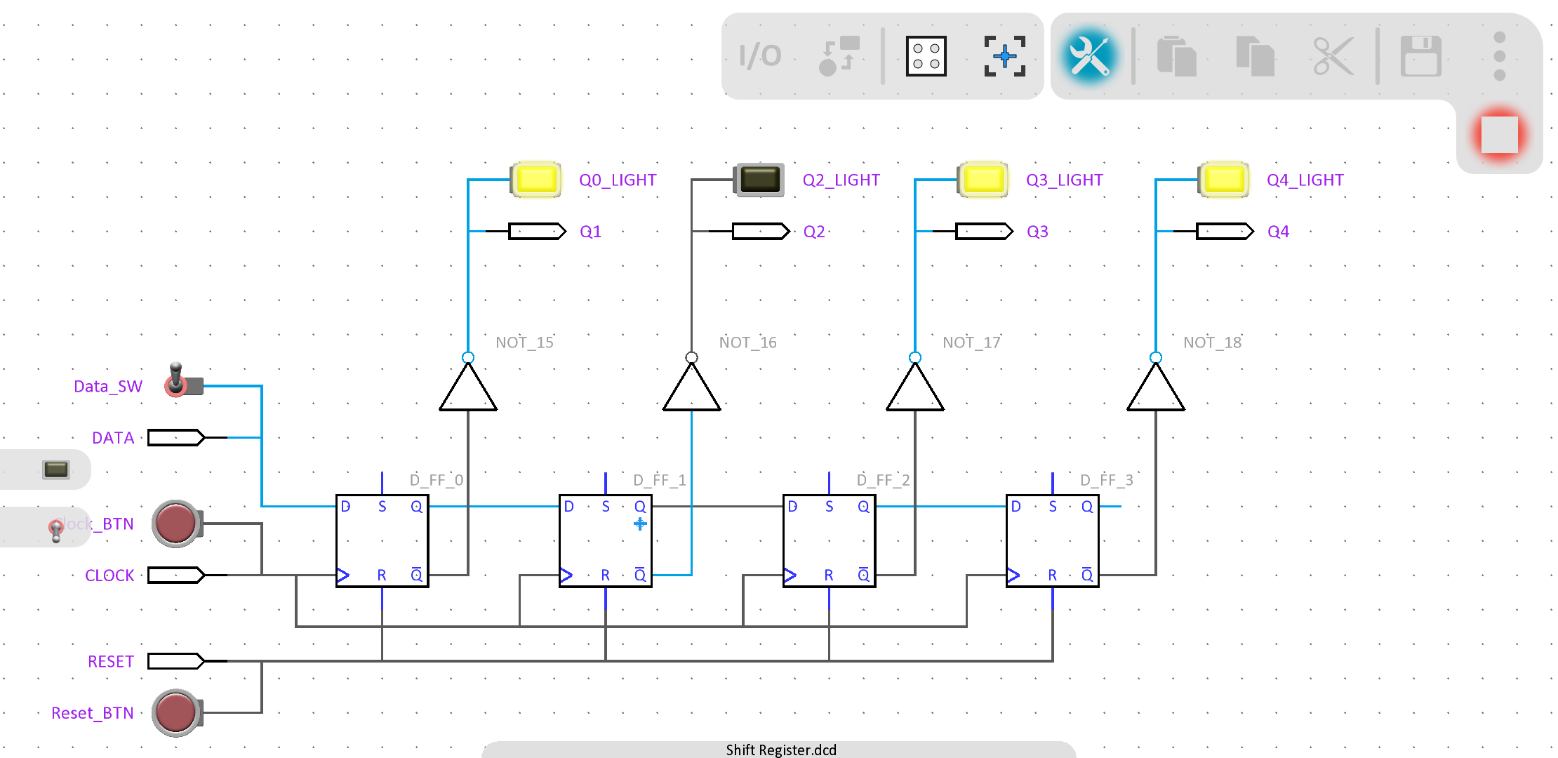 اسکرین شات 2 برنامه Digital Circuit Simulator