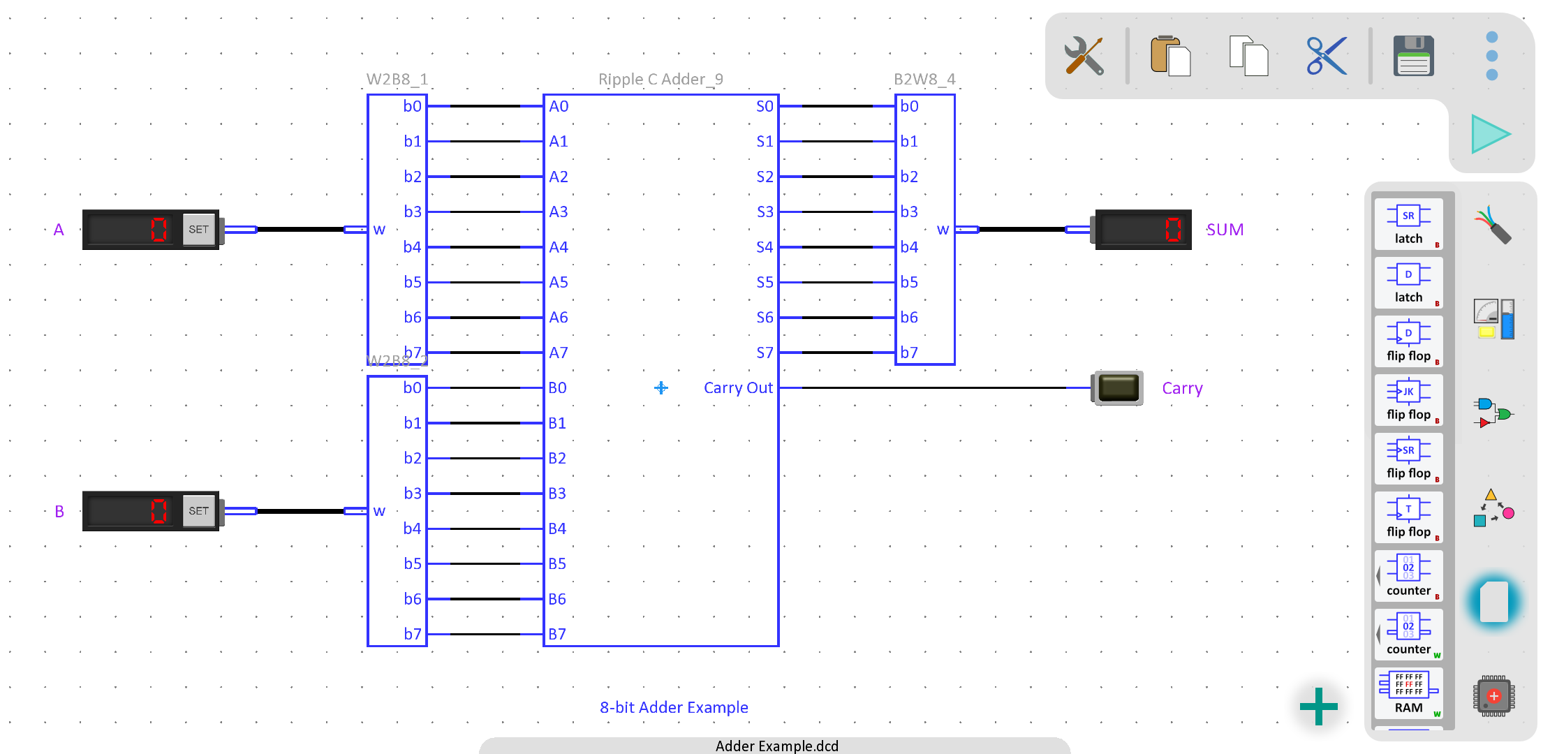 اسکرین شات 4 برنامه Digital Circuit Simulator