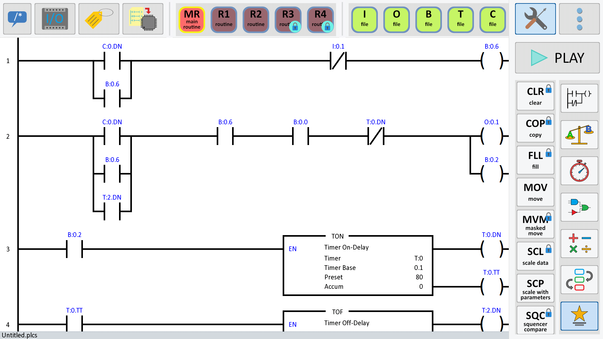 اسکرین شات 5 برنامه PLC Ladder Simulator 2