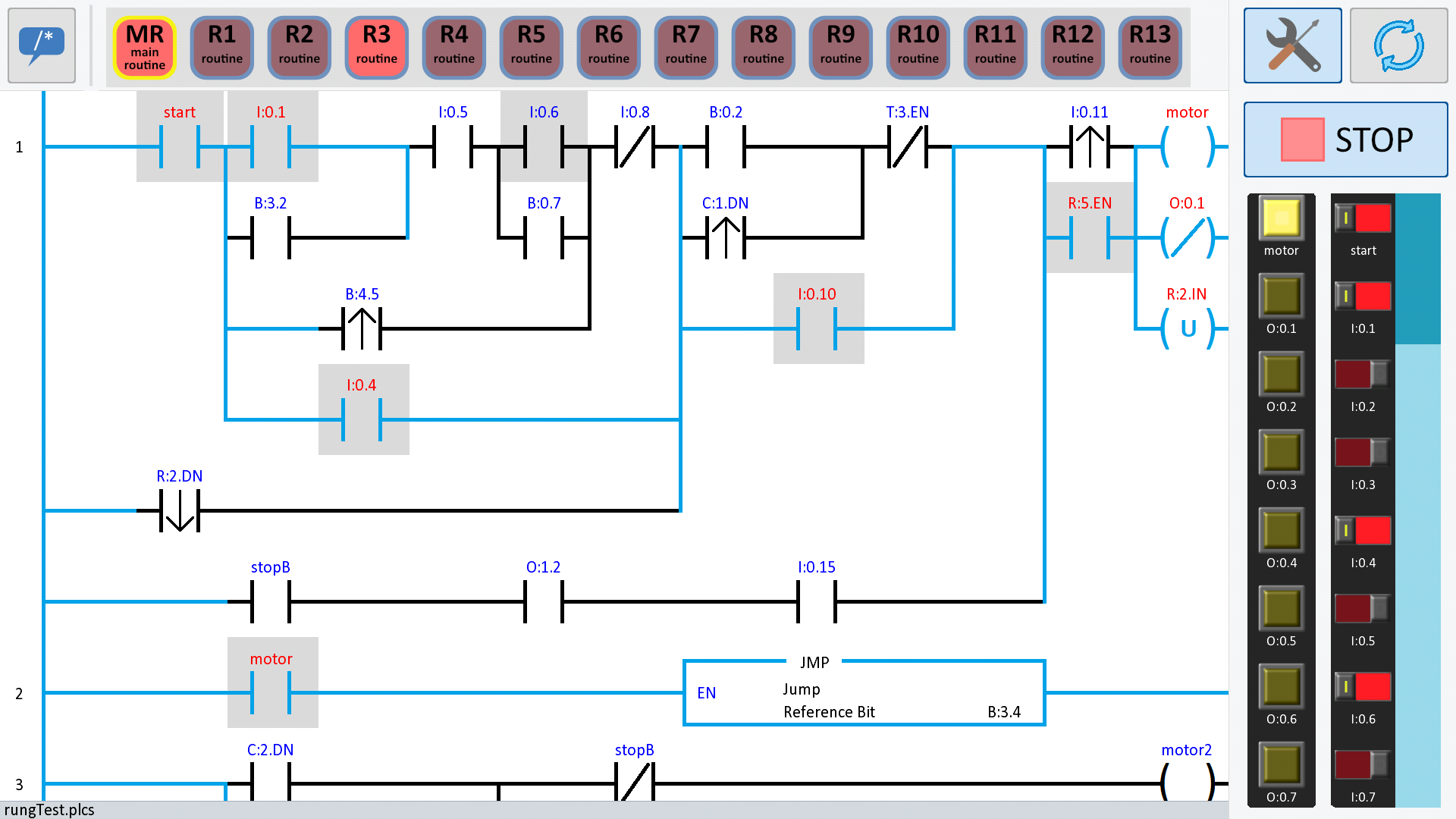 اسکرین شات 3 برنامه PLC Ladder Simulator 2